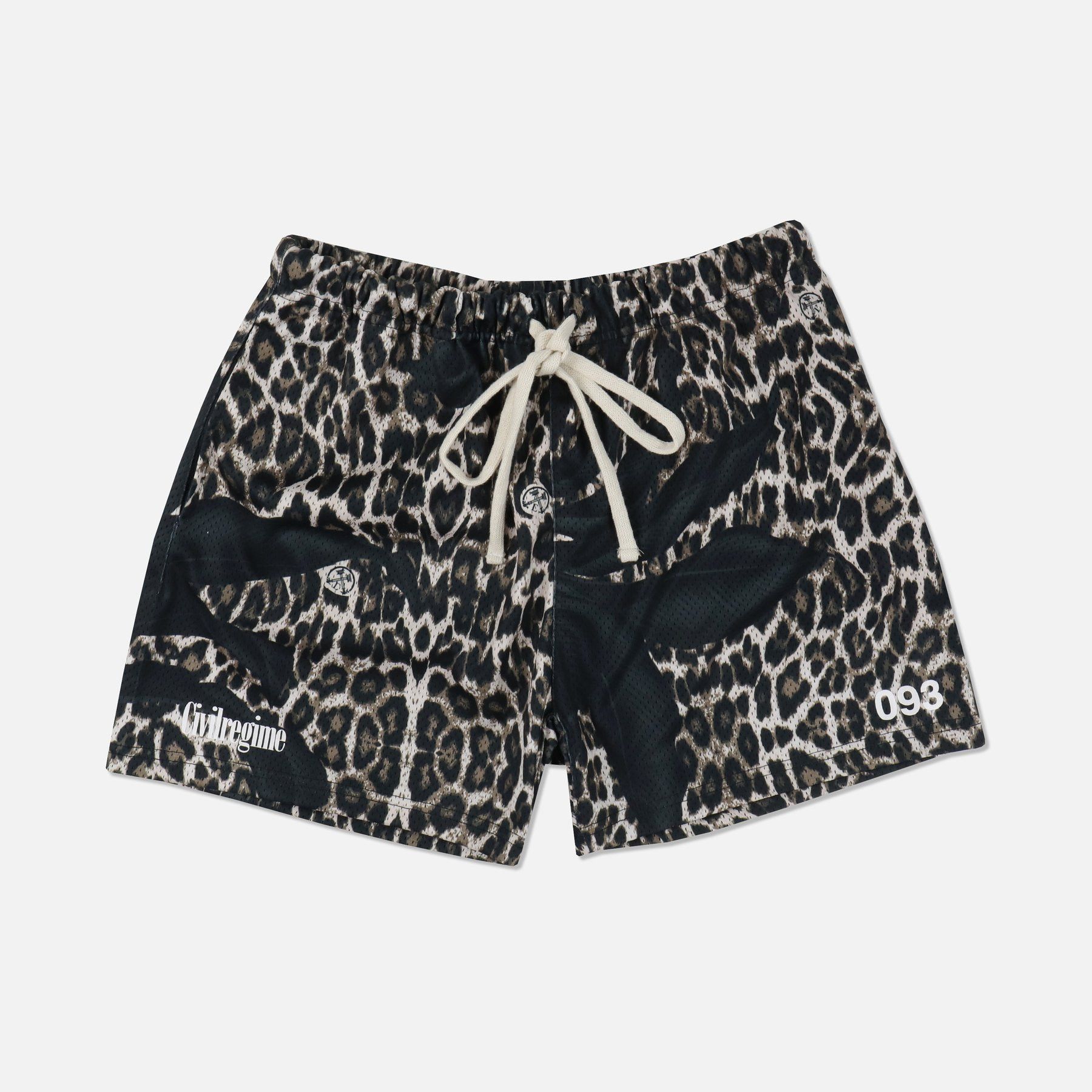 Civil Regime Leopard Leaf Mesh Shorts - XL - 34-36 🦋🔥 Size US 34 / EU 50 - 1 Thumbnail