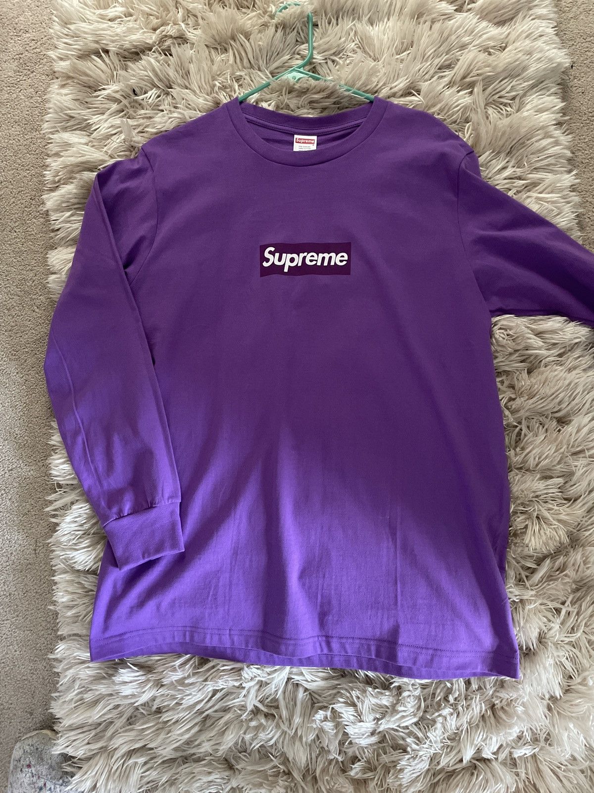 Supreme Box Logo L/S Tee Purple Men's - FW20 - US