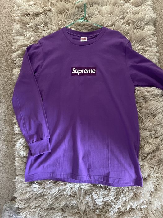 Supreme Box Logo Long-Sleeve Tee 'Purple