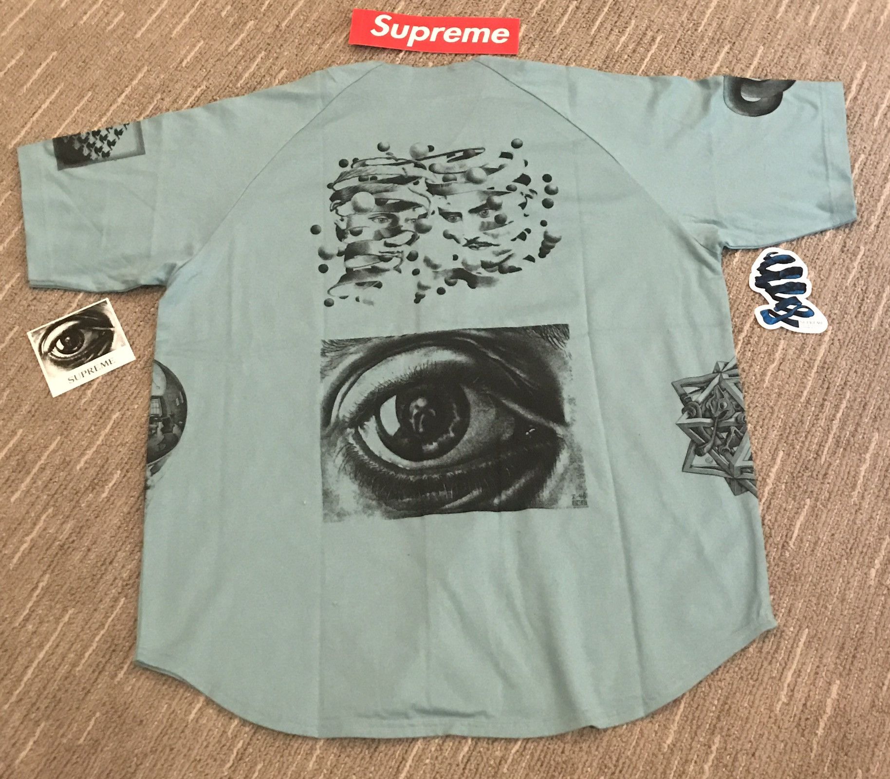 Supreme Supreme M.C. Escher Cotton Baseball Jersey Size US M / EU 48-50 / 2 - 2 Thumbnail
