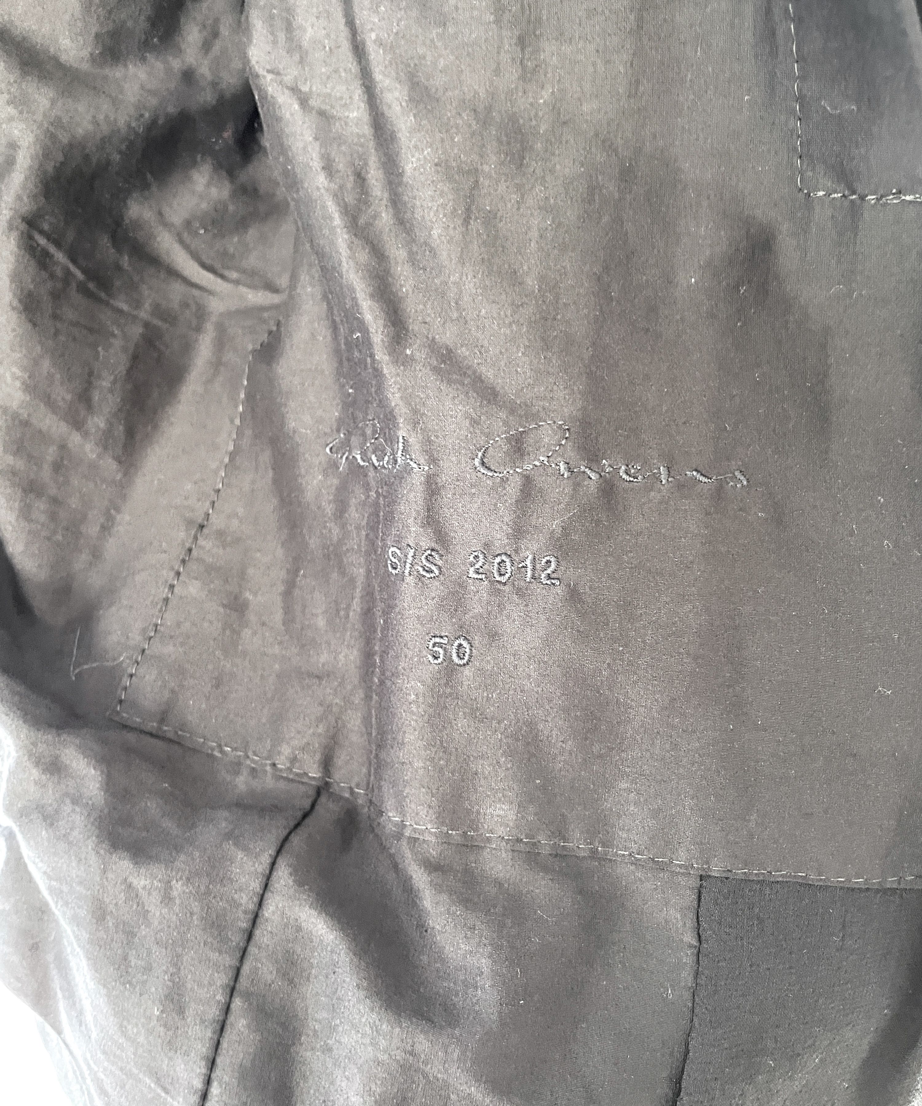 Rick Owens SS12 NASKA SHORT CROPPED SILK BLAZER Size 50R - 8 Thumbnail