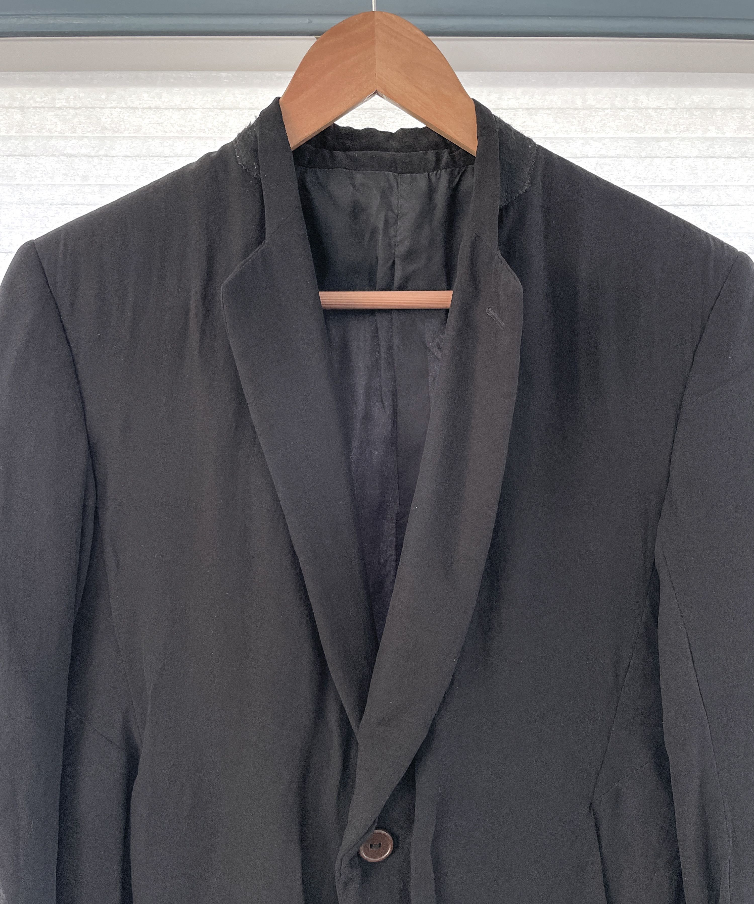 Rick Owens SS12 NASKA SHORT CROPPED SILK BLAZER Size 50R - 3 Thumbnail