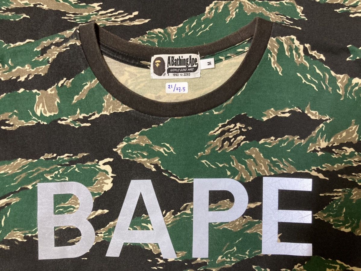 Bape Bape Tiger Stripes Camouflage Reflective Logo T-Shirt Size US M / EU 48-50 / 2 - 16 Thumbnail