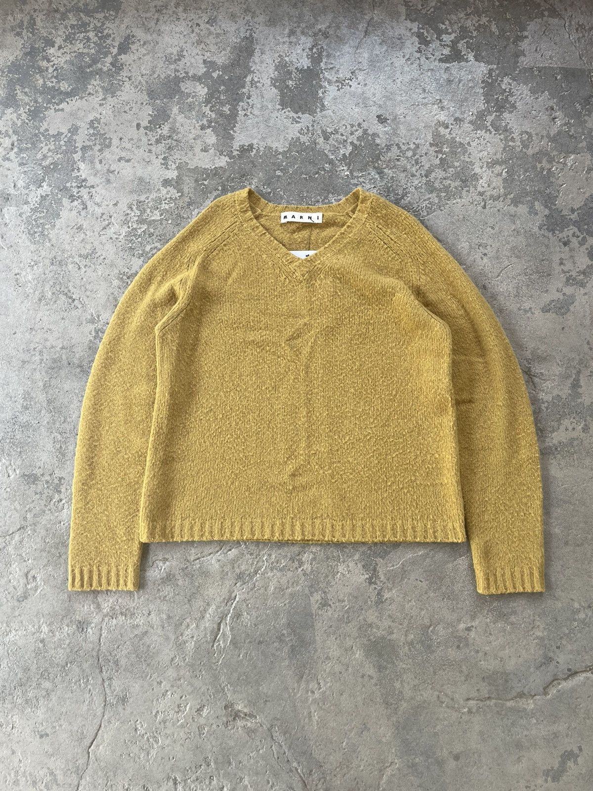 Pre-owned Marni V Neck Sweater In Yellow
