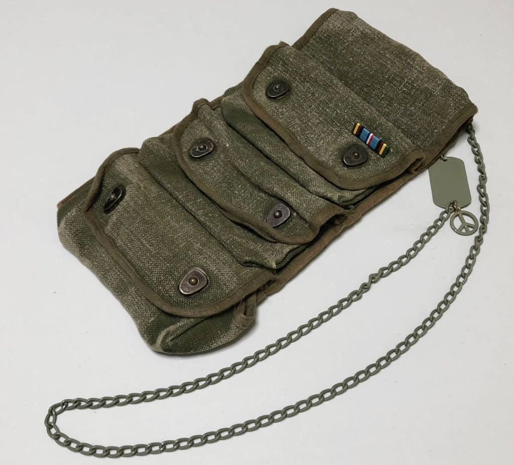 Kapital Kountry Kapital Kountry Military Chain Bag Khaki Size ONE SIZE - 2 Thumbnail