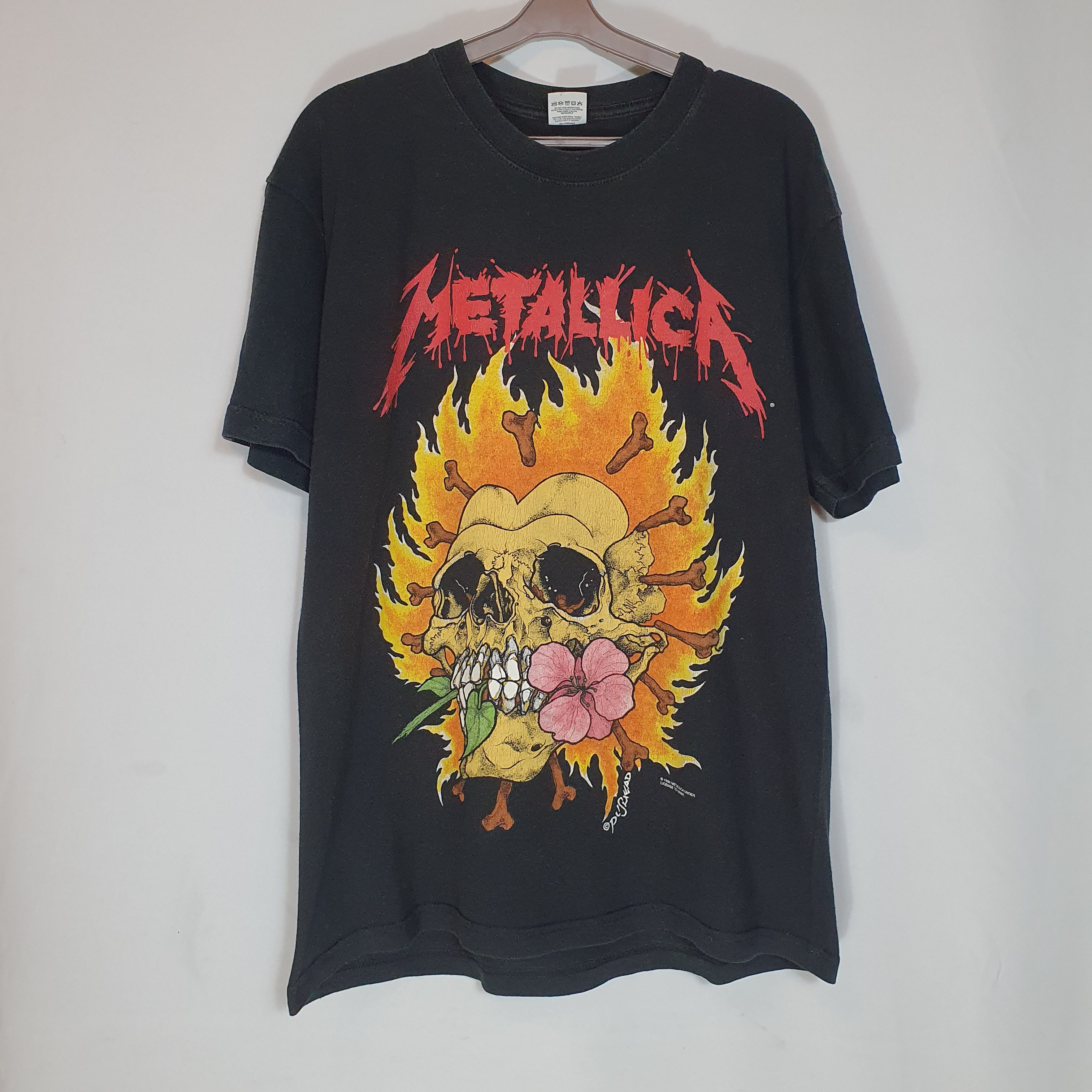 Band Tees × Metallica × Vintage 1994 Metallica Pushead Skull shirt