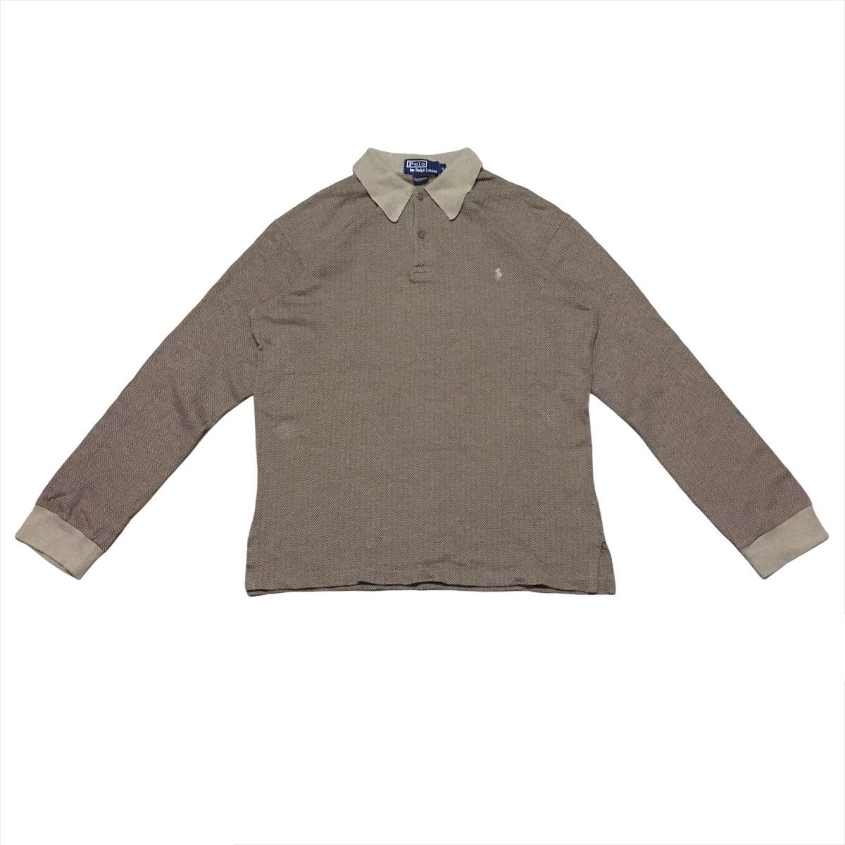 Polo Ralph Lauren Vtg Polo Ralph Lauren Long Sleeve Collar Tee Size US S / EU 44-46 / 1 - 1 Thumbnail