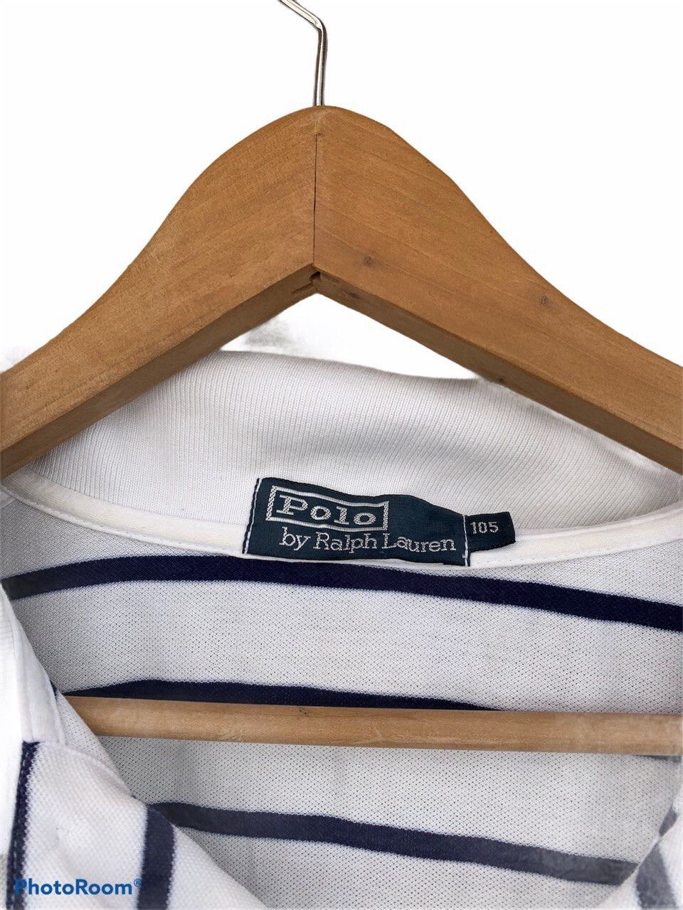 Vintage Vintage Polo Ralph Lauren Stripe Polo Shirt Size US XL / EU 56 / 4 - 3 Thumbnail