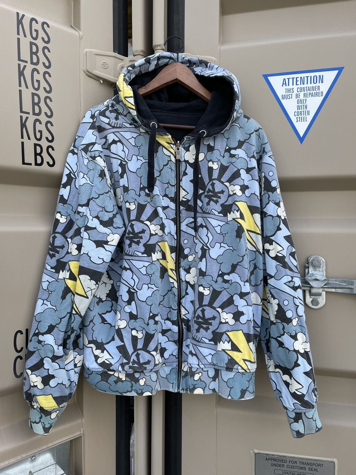 Yellow Graffiti Hooded Jacket - GBNY