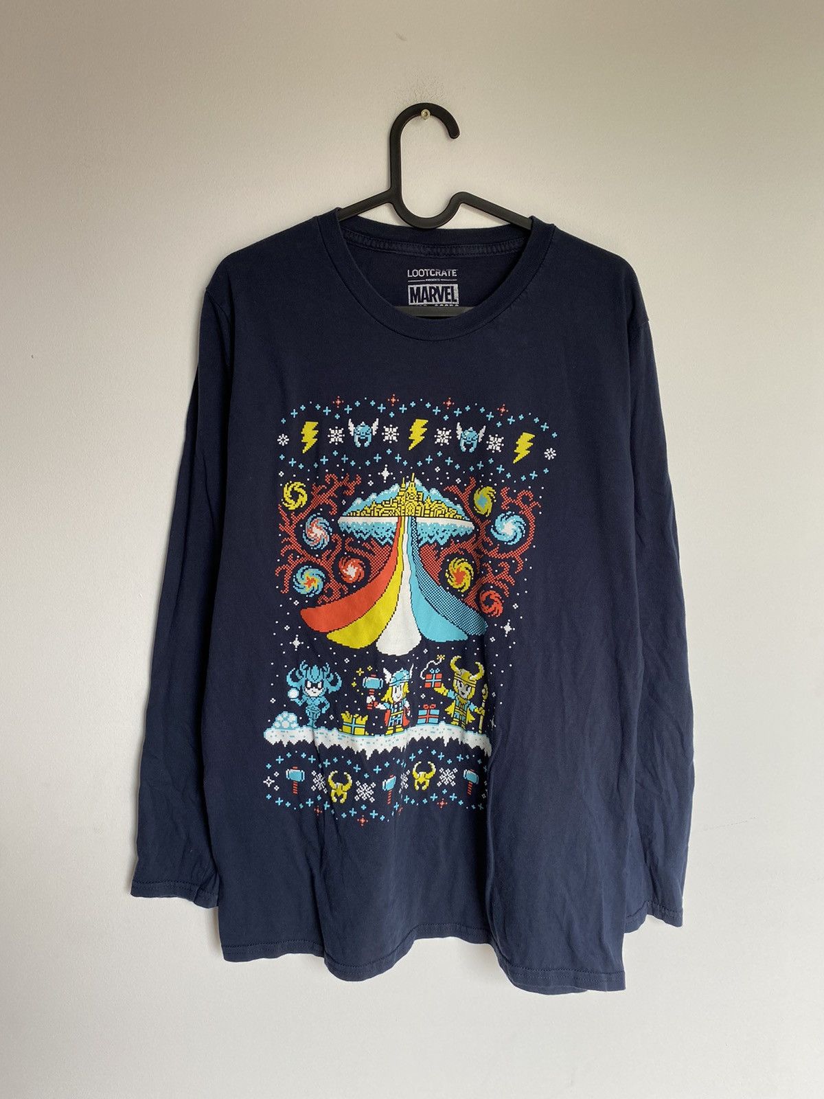 DC Comics × Marvel Comics × Vintage Marvel Longsleeve Dc Comics Movie Cartoon Size US M / EU 48-50 / 2 - 2 Thumbnail