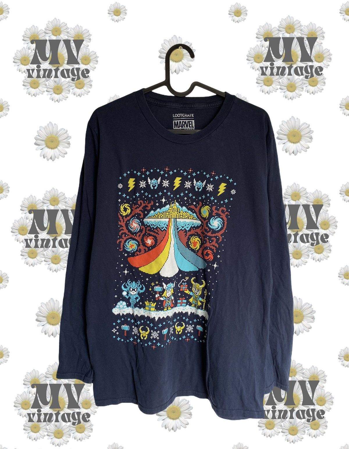 DC Comics × Marvel Comics × Vintage Marvel Longsleeve Dc Comics Movie Cartoon Size US M / EU 48-50 / 2 - 1 Thumbnail