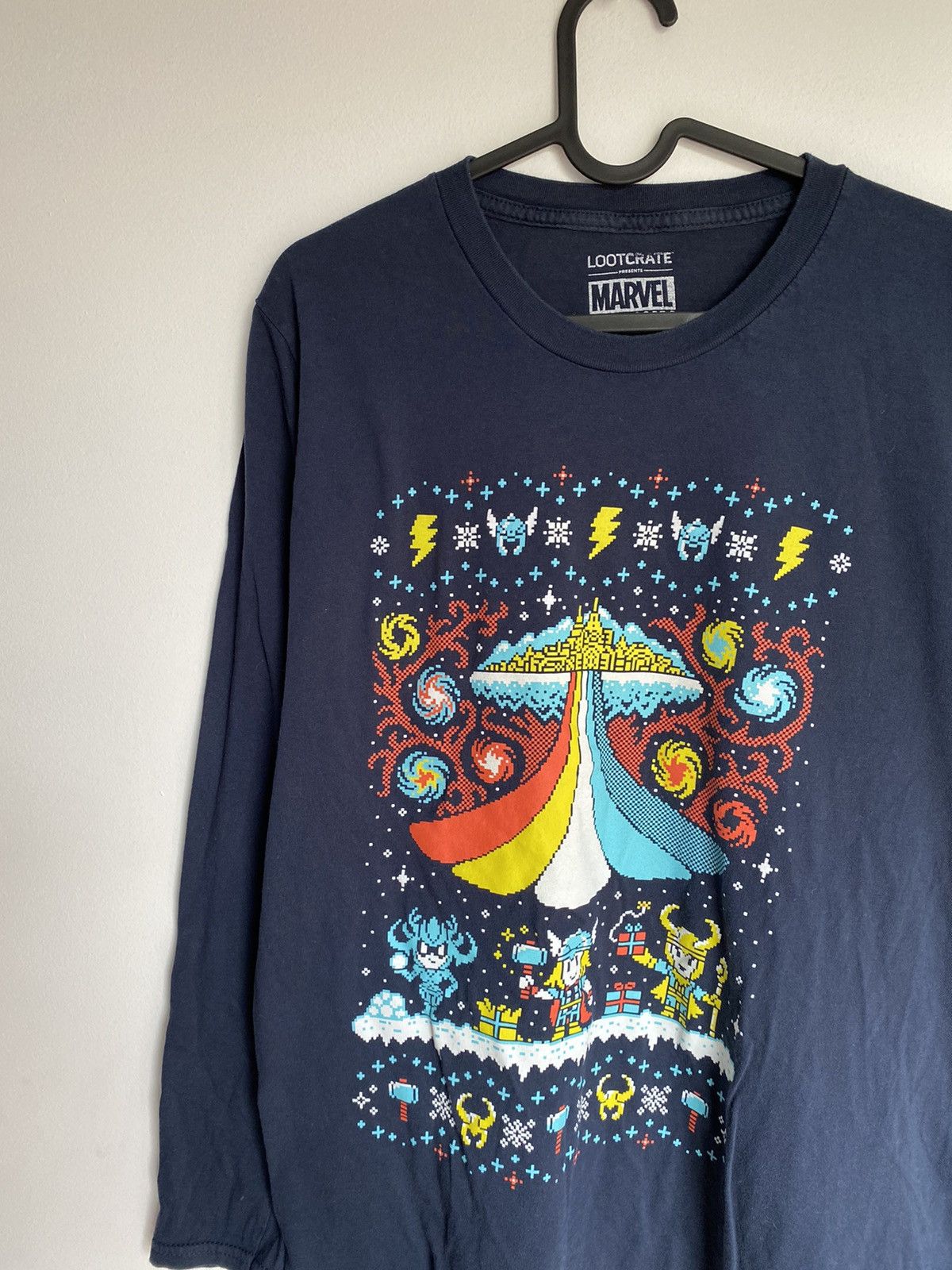 DC Comics × Marvel Comics × Vintage Marvel Longsleeve Dc Comics Movie Cartoon Size US M / EU 48-50 / 2 - 3 Thumbnail