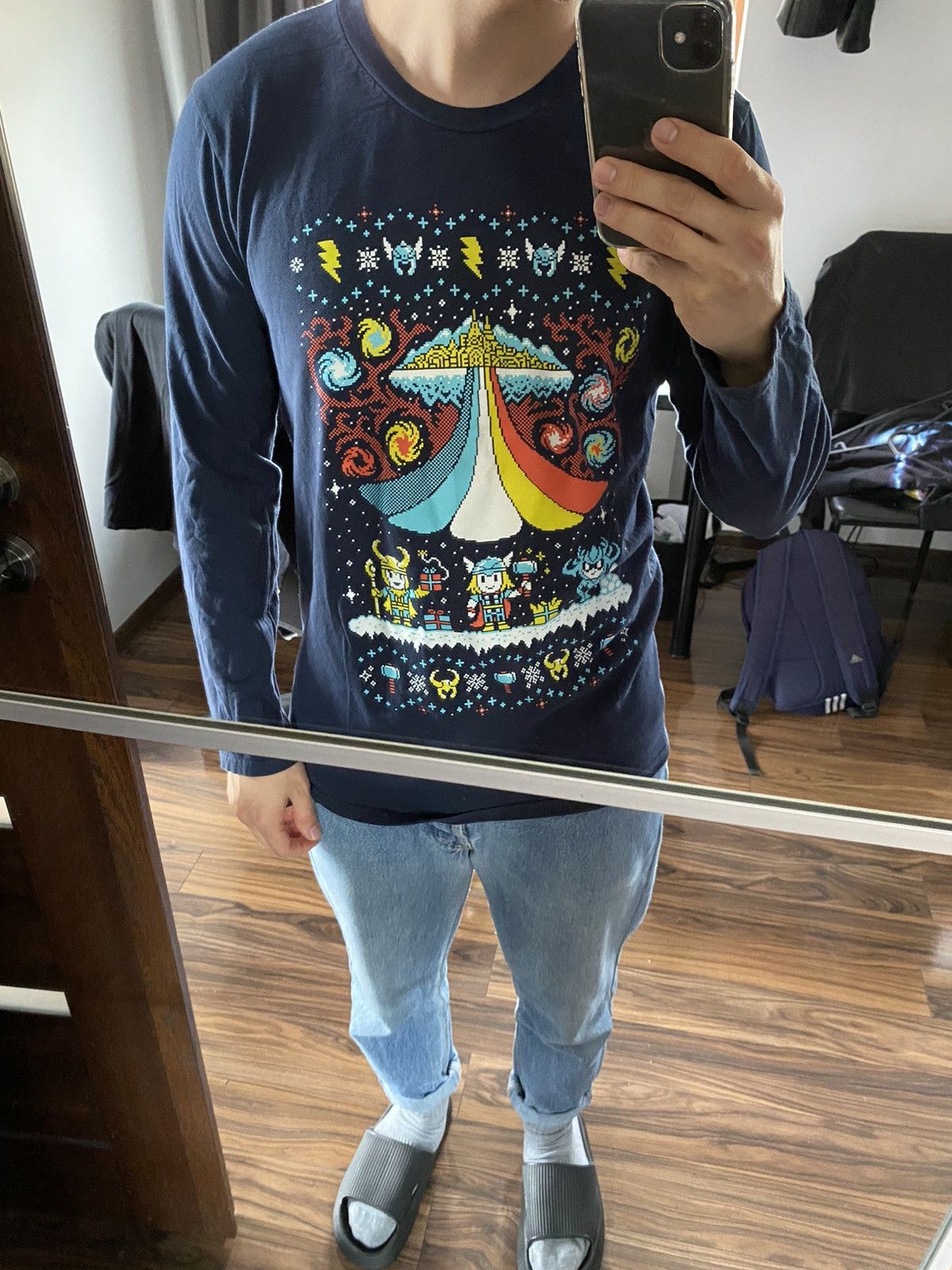 DC Comics × Marvel Comics × Vintage Marvel Longsleeve Dc Comics Movie Cartoon Size US M / EU 48-50 / 2 - 8 Thumbnail