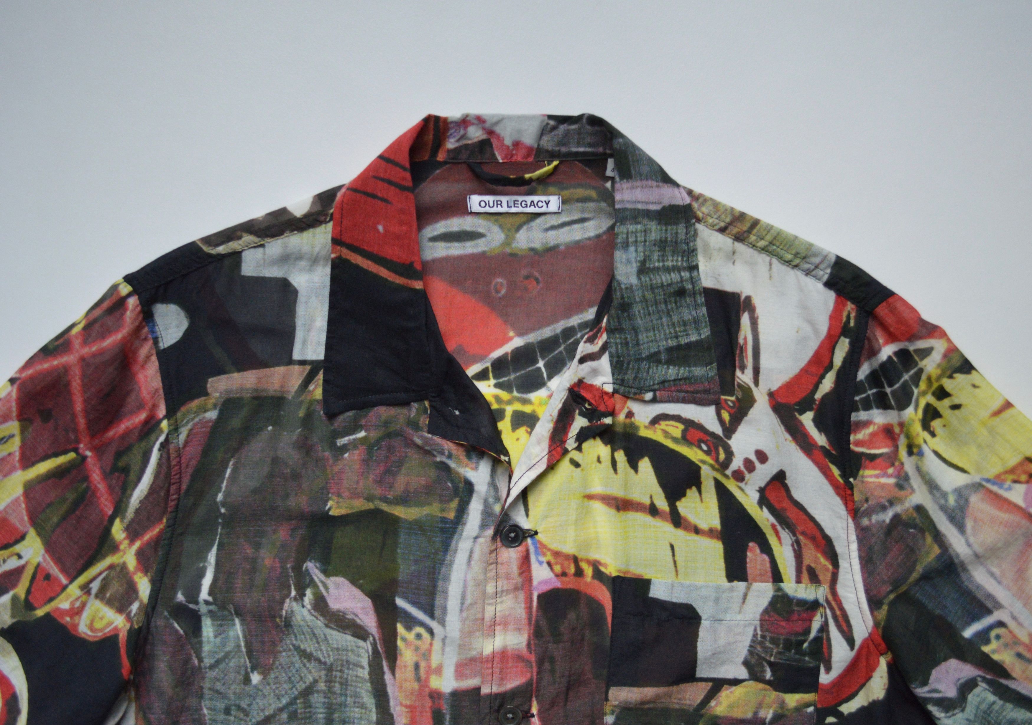 Our Legacy Basquiat Style Print Camp Collar Shirt Size US S / EU 44-46 / 1 - 3 Thumbnail