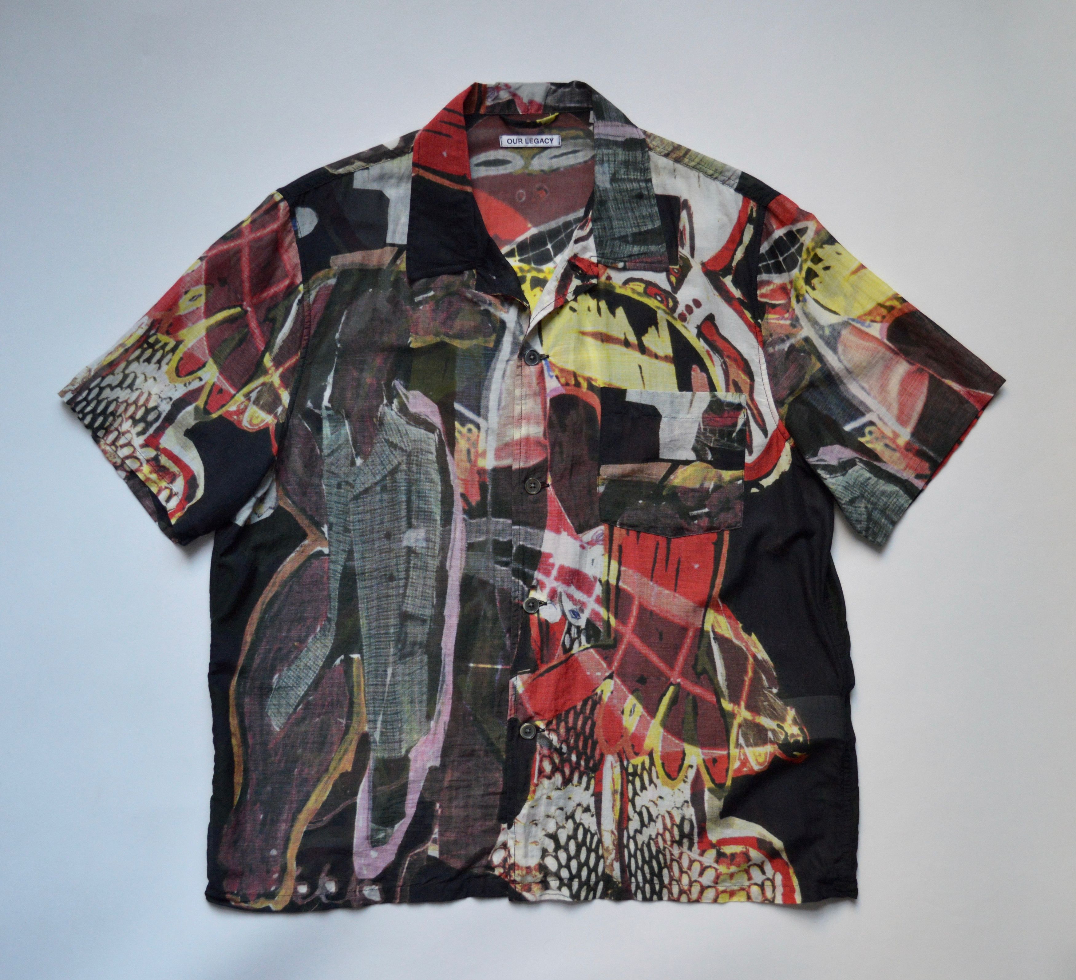 Our Legacy Basquiat Style Print Camp Collar Shirt Size US S / EU 44-46 / 1 - 1 Thumbnail