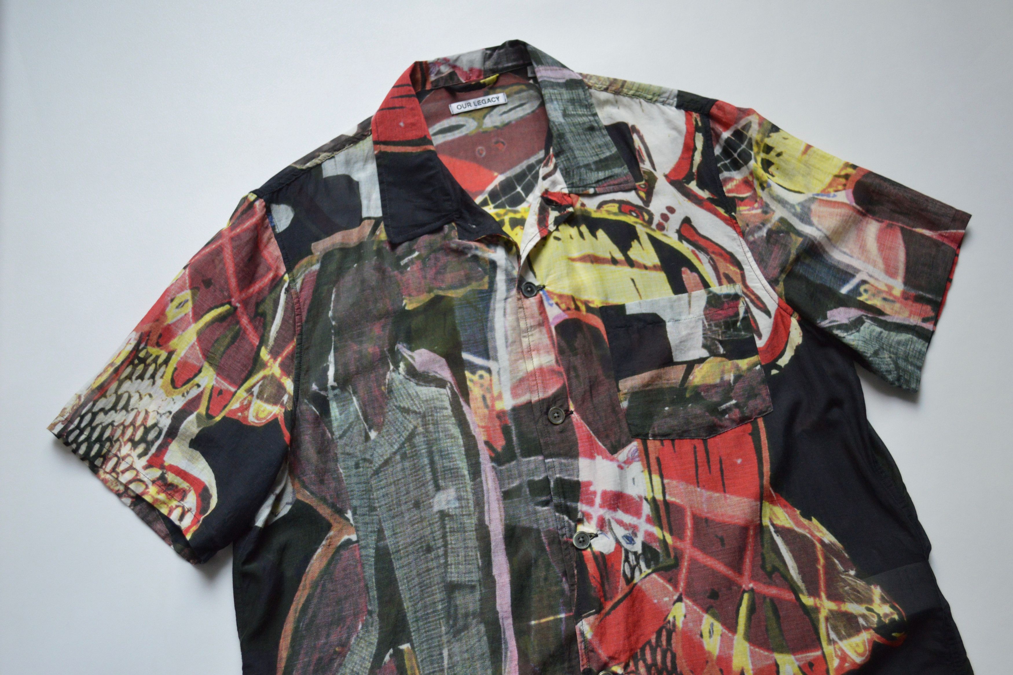 Our Legacy Basquiat Style Print Camp Collar Shirt Size US S / EU 44-46 / 1 - 4 Thumbnail