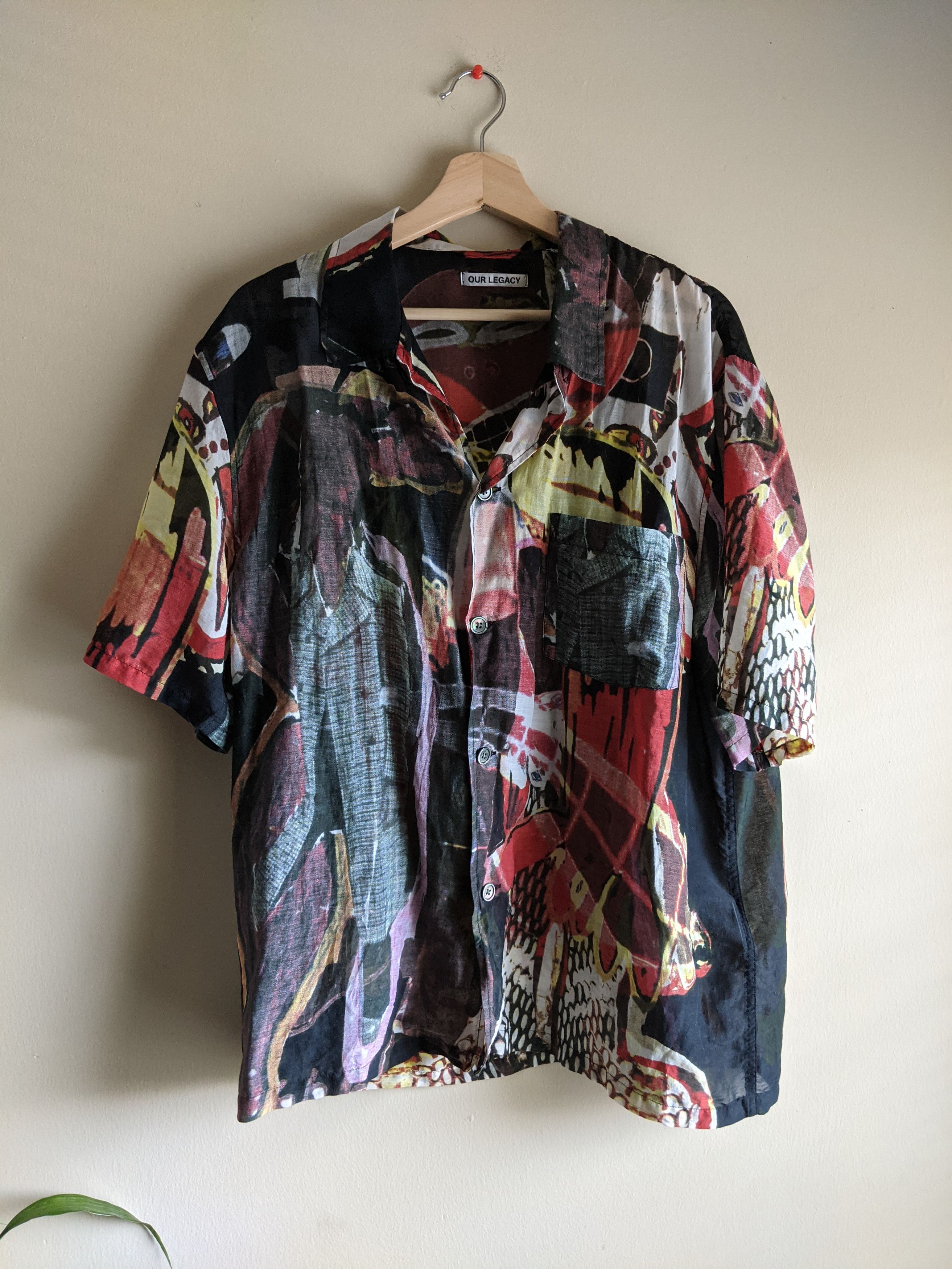 トップス SHORT SLEEVE SQUARE SHIRT, Peace Crowd Our Legacy - Short Sleeve Square Shirt Peace Crowd