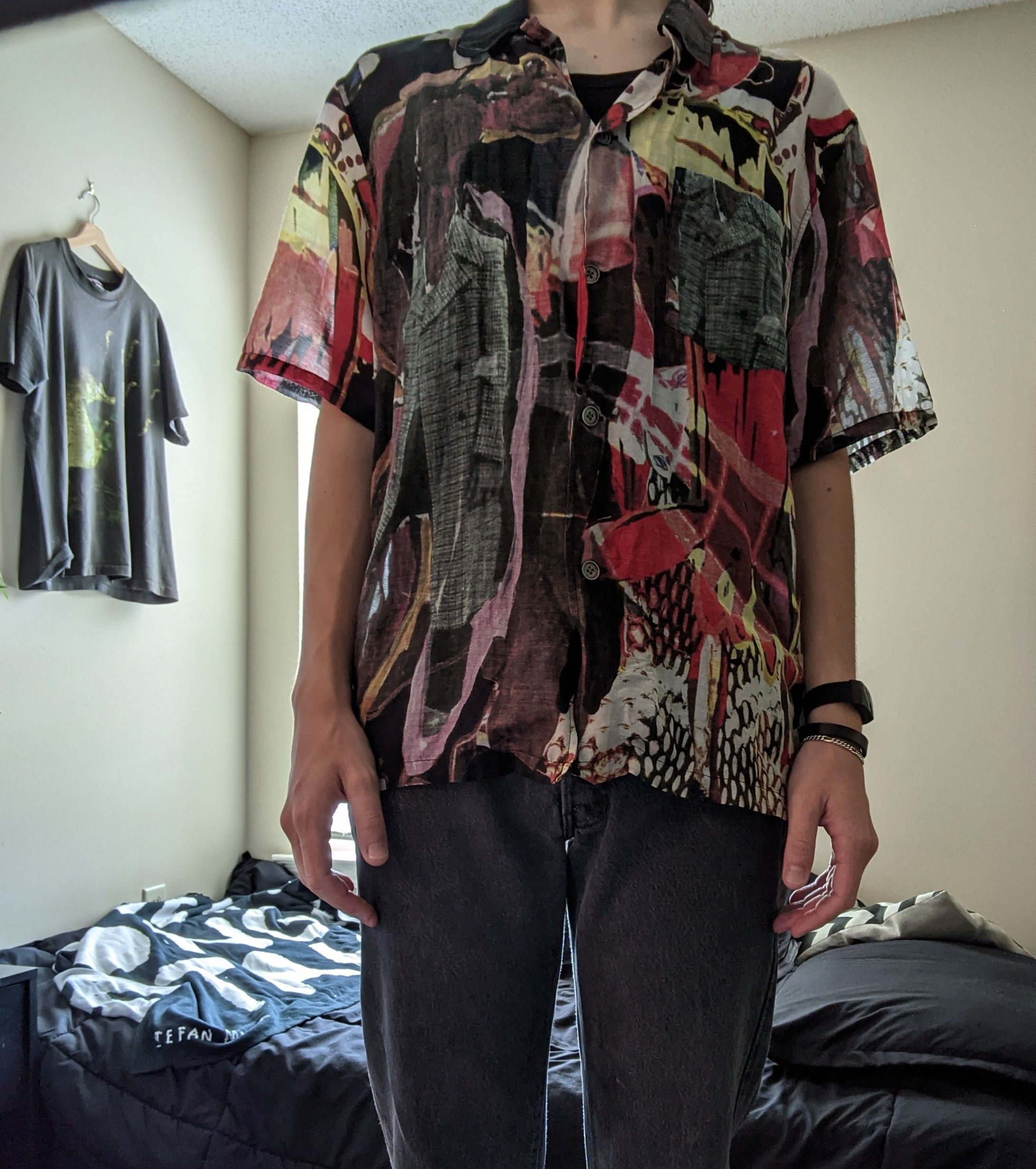 Our Legacy FINAL DROP Box Shortsleeve Peace Crowd Shirt
