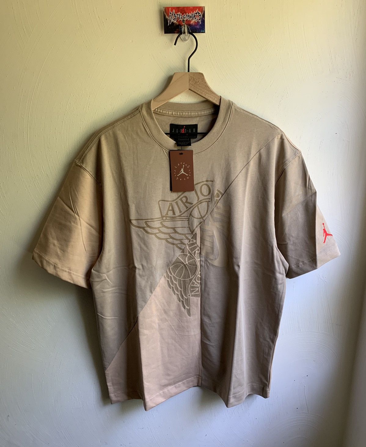 NEW Travis Scott Cactus Jack x Jordan T-Shirt Khaki Desert CW3167-247 US  Mens S