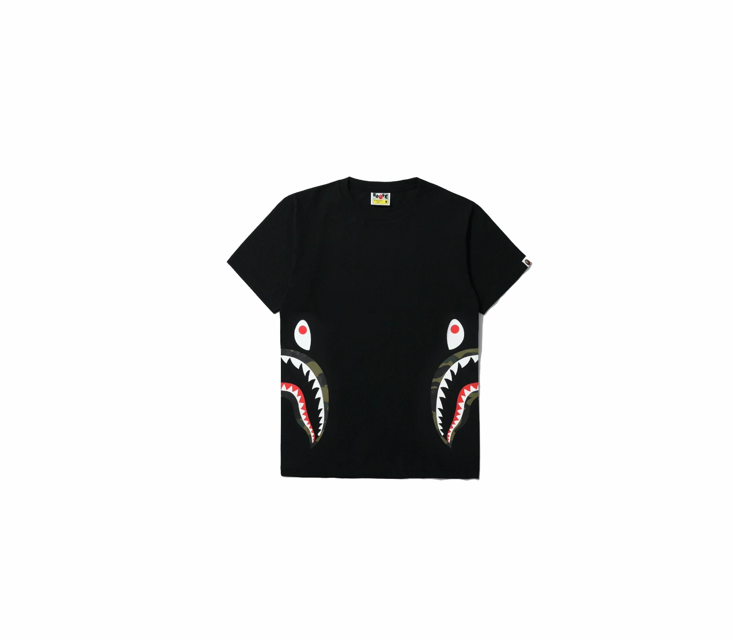 BAPE 1st Camo Side Shark Tee Black/Green
