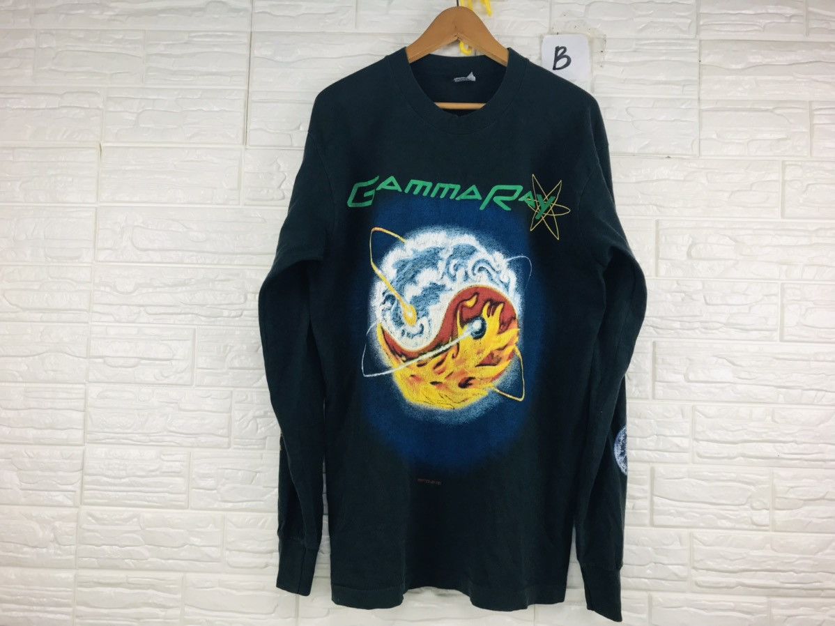 ツアーTシャツ GAMMA RAY JAPAN TOUR 1990 GAMMA RAY Powerplant Vintage 1999 World Tour T Shirt Black XL LP 7