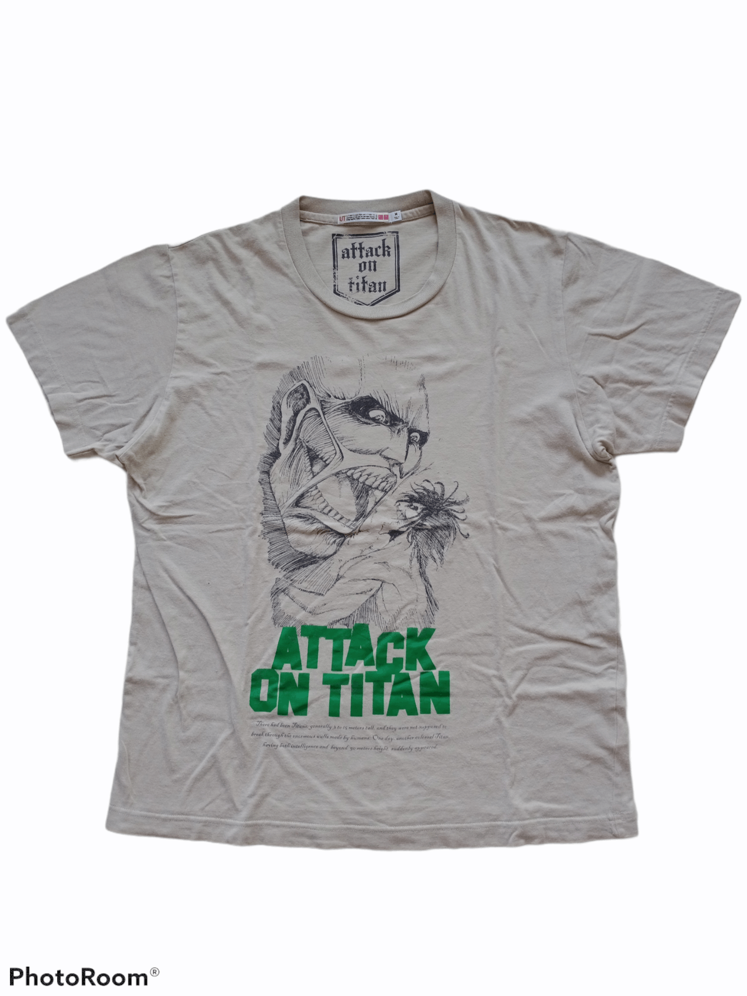 Japan Anime Attack On Titan Uniqlo UT Cartoon Manga Tshirt