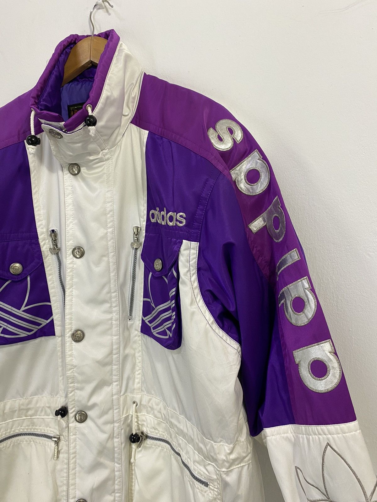 Adidas Vintage 90’s Adidas Snow Gear The Three Stripe Big Logo Size US L / EU 52-54 / 3 - 3 Thumbnail