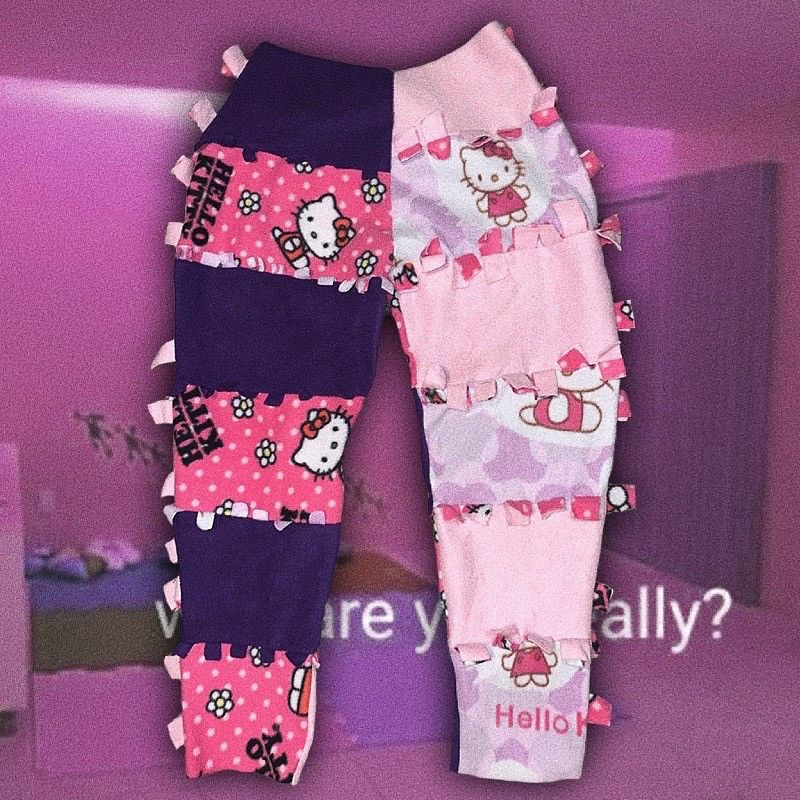 Custom Hello Kitty Custom Sweats | Grailed