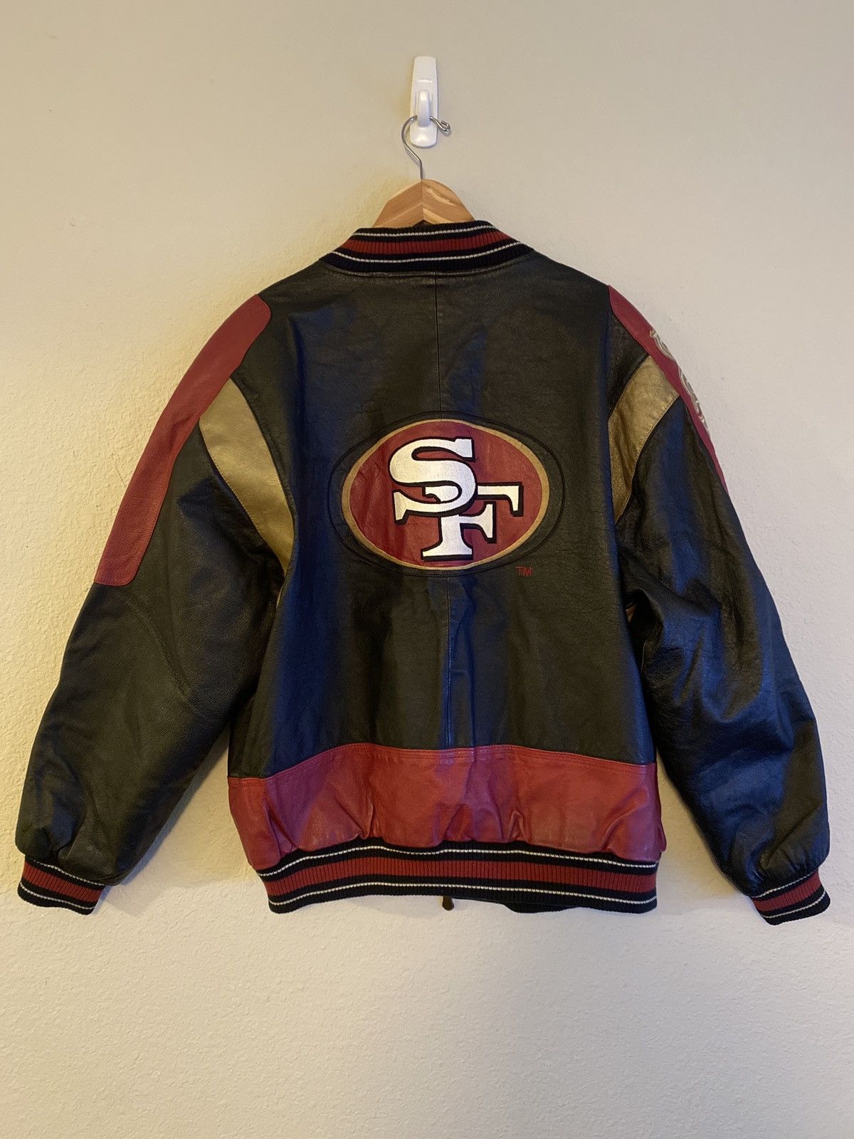 Vintage San Francisco 49ers Leather Carl Banks G III Jacket 