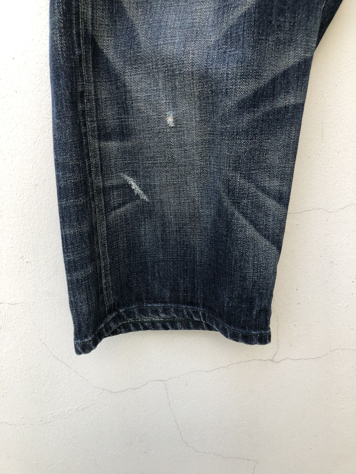Neighborhood Neighborhood Japan Ripped Selvedge Denim Cropped Pant Size US 34 / EU 50 - 11 Thumbnail
