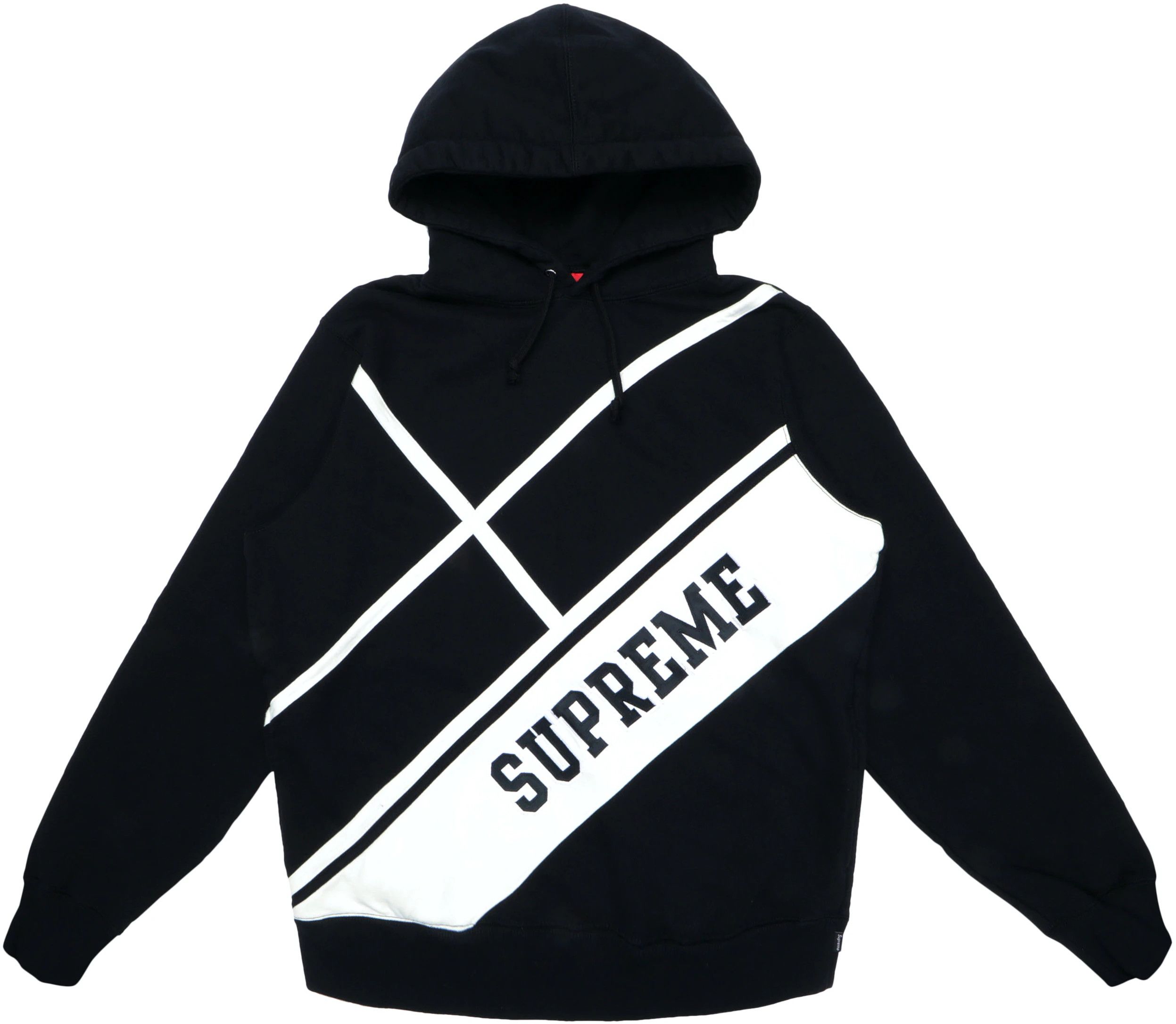 Supreme diagonal outlet hooded sweatshirt