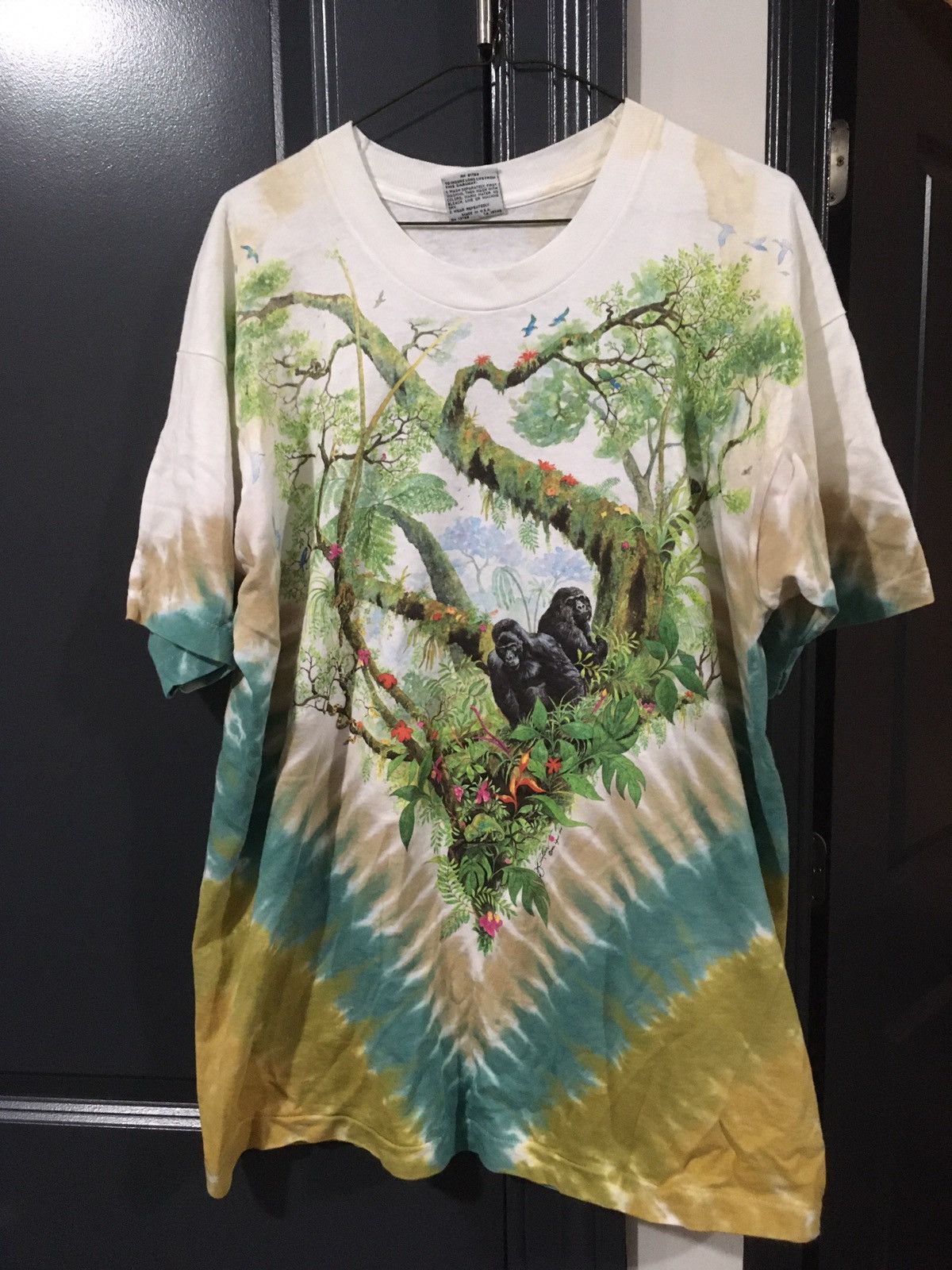Liquid Blue Vintage Liquid Blue Jungle Tee/All over Print Tie Dye Shirt Size US XL / EU 56 / 4 - 1 Thumbnail