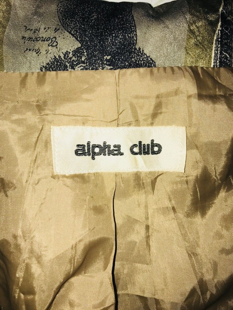 Japanese Brand × Vintage Vintage Alpha Club Designer Fashion Style Size L / US 10 / IT 46 - 10 Thumbnail