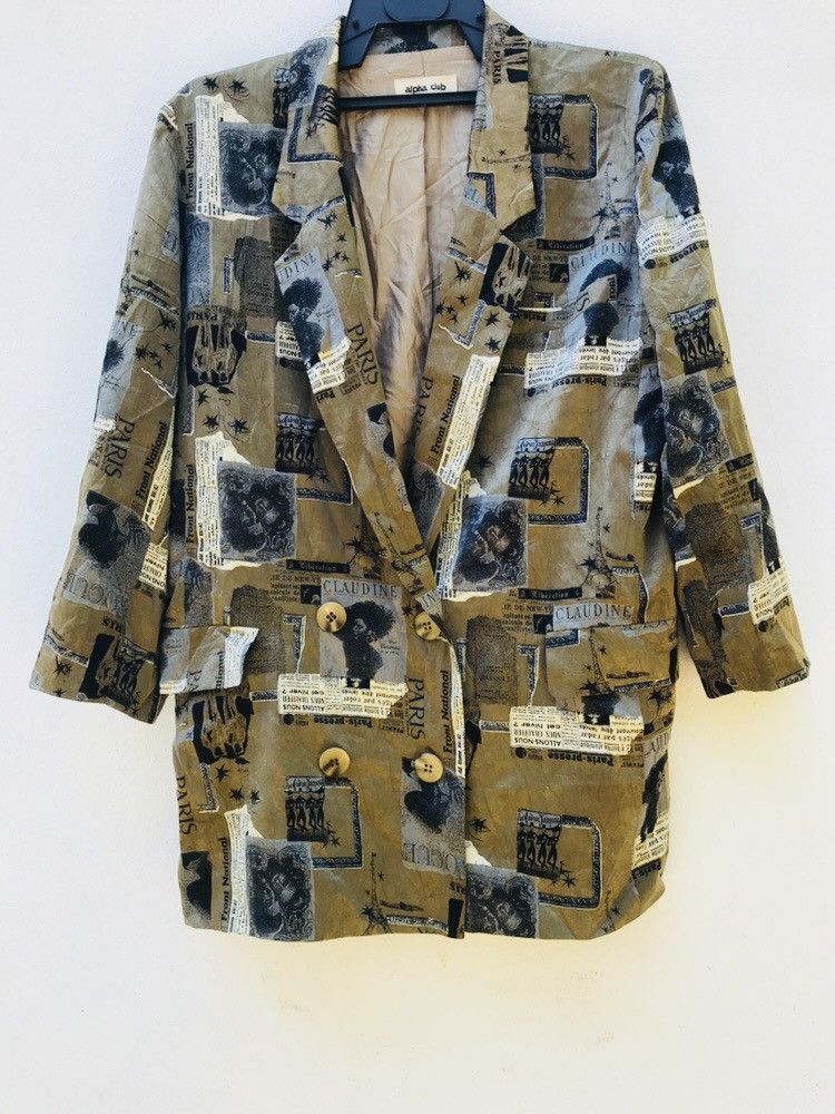 Japanese Brand × Vintage Vintage Alpha Club Designer Fashion Style Size L / US 10 / IT 46 - 4 Thumbnail
