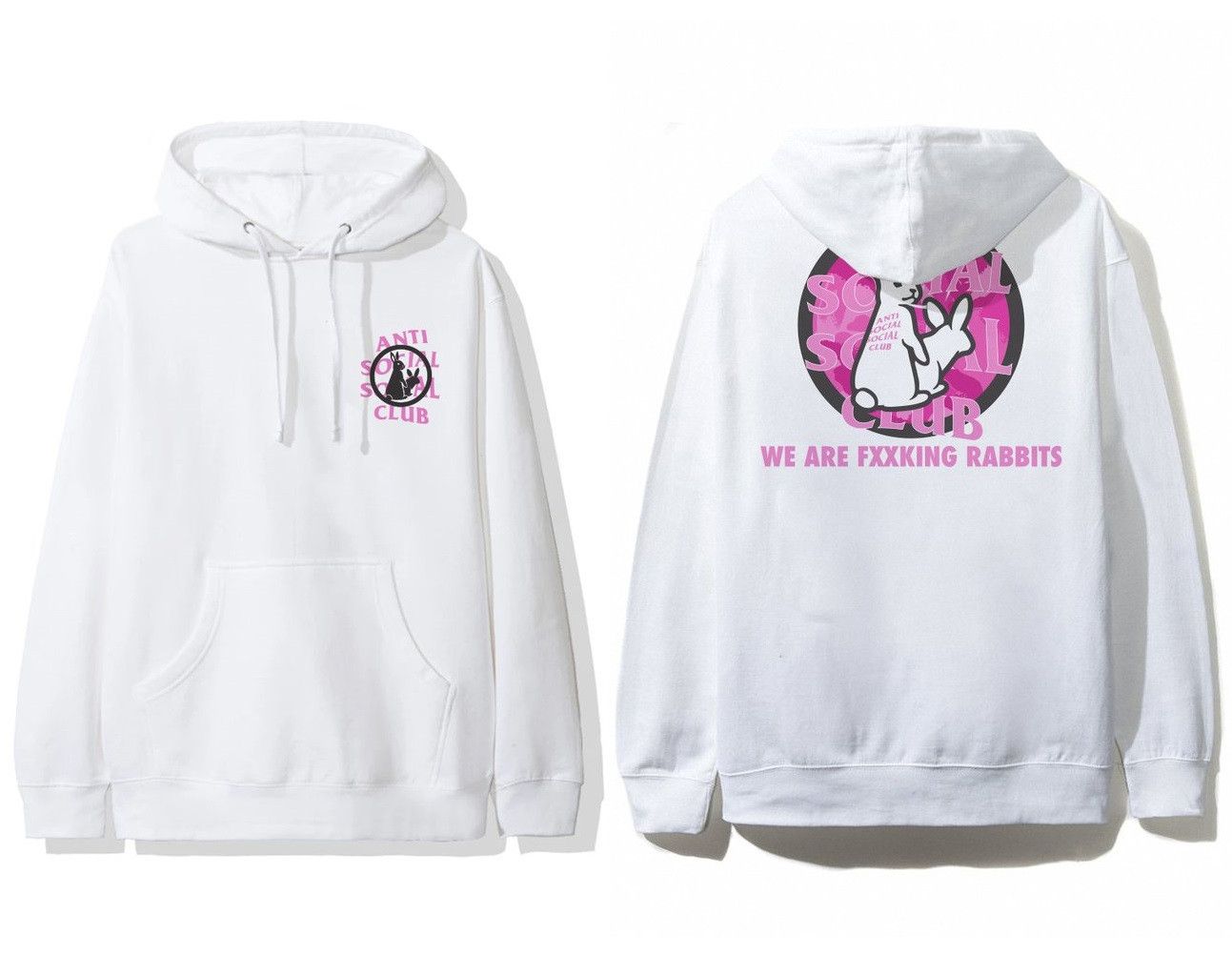 Anti Social Social Club DS SS21 Pink ASSC x FR2 Intercontinental White  Hoodie BAPE | Grailed