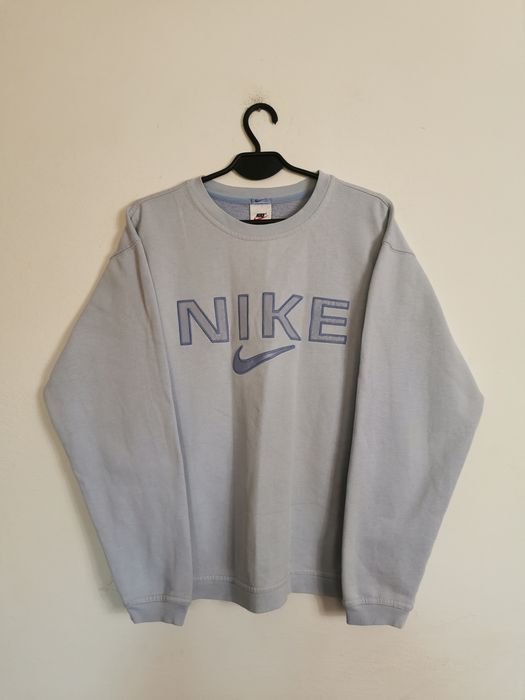 Nike Nike sweatshirt vintage crewneck 90s baby blue rare Grailed