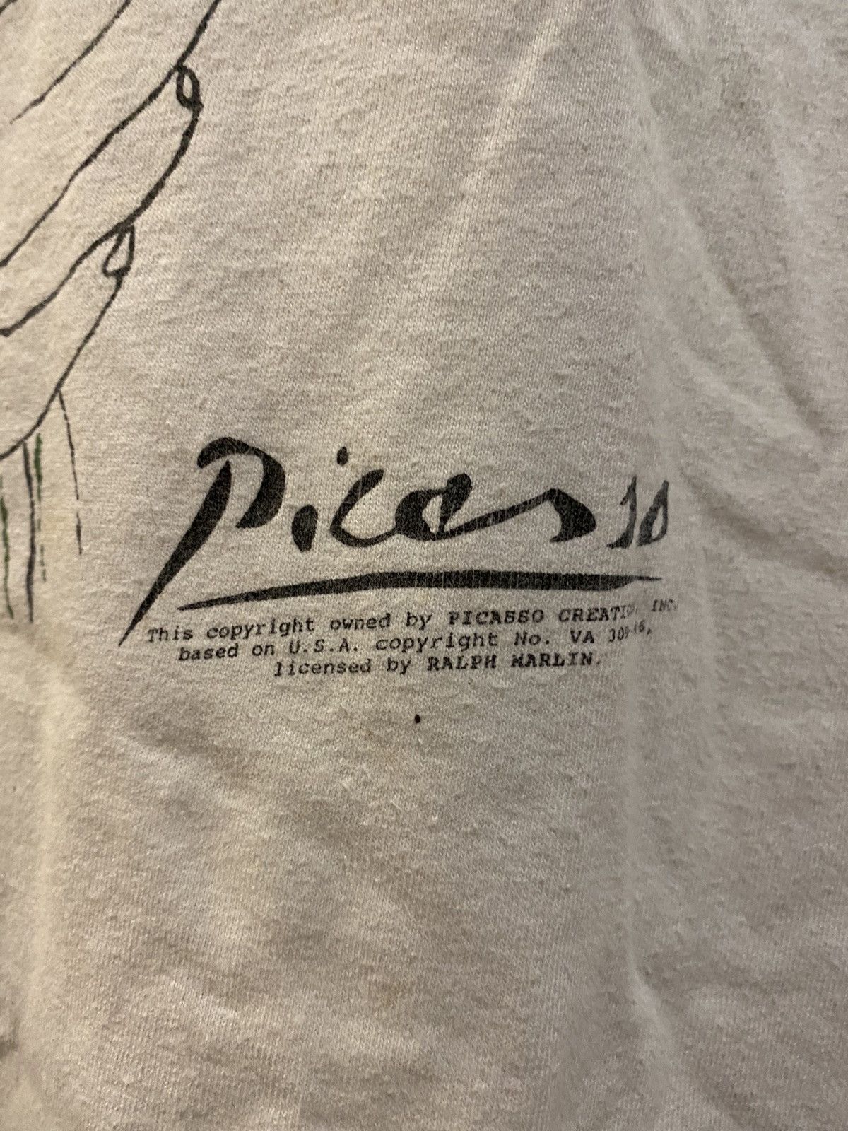 Ralph Marlin × Vintage VINTAGE RARE PIECES 1988‼️Picasso Art By Ralph Marlin Tee Size US L / EU 52-54 / 3 - 4 Thumbnail