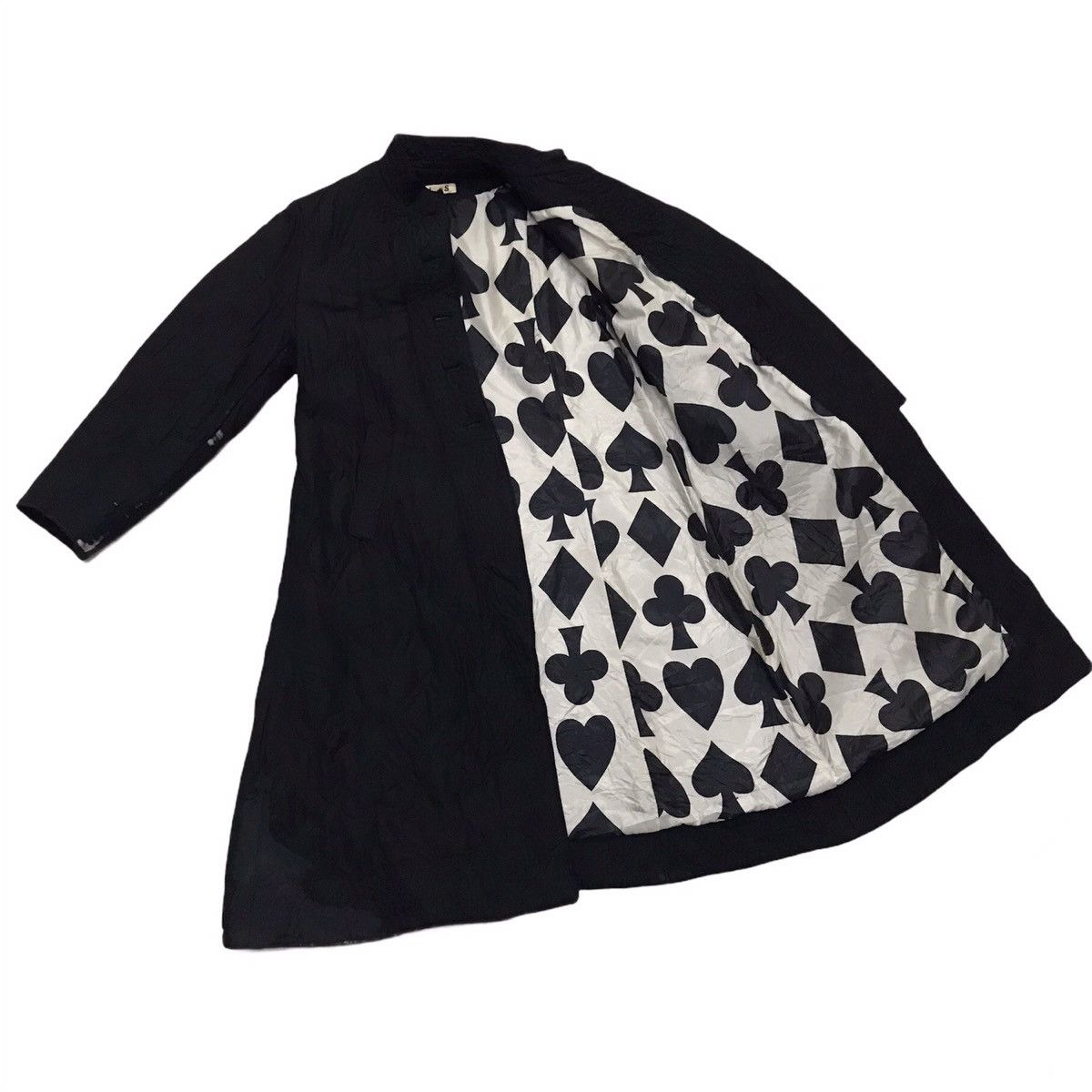 Issey Miyake Vintage 80s Issey Miyake distressed peacoat card motive Size US M / EU 48-50 / 2 - 2 Thumbnail
