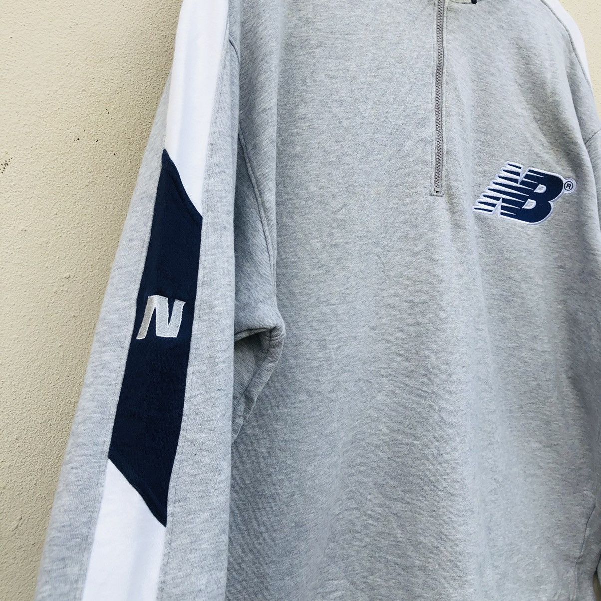 New Balance Vintage NEW BALANCE EMBROIDERED LOGO 1/4 Half Zip Sweater Size US L / EU 52-54 / 3 - 7 Thumbnail