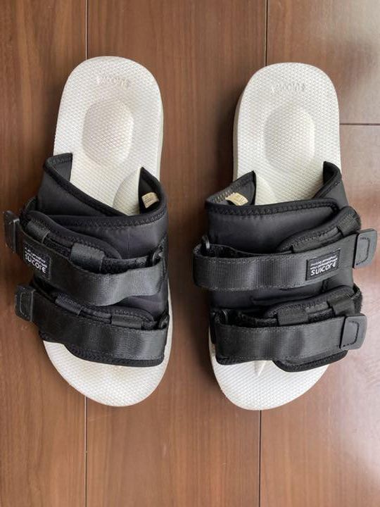 image of John Elliott x Suicoke Moto-Cab Slides in White, Men's (Size 8)