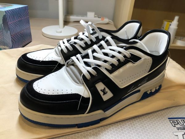 Louis Vuitton Rhinestone Sneakers (Blue/White) - BlackMiss Luxury