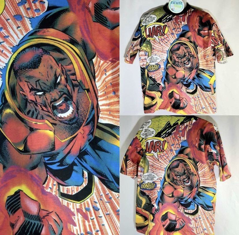 Marvel Comics × Vintage Bishop vintage shirt x-men venom storm mega print  all over | Grailed