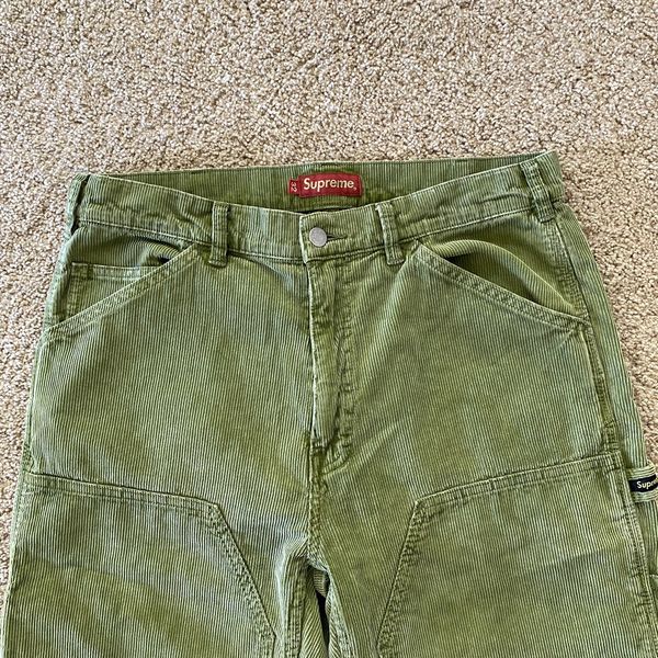 Supreme Supreme Green Corduroy Double Knee Pants | Grailed