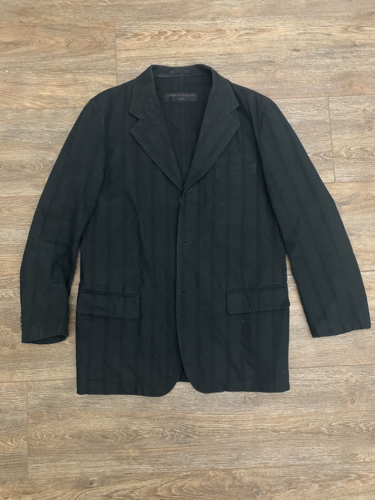Comme des Garcons CDG Black Pinstripe Detail Jacket Size US M / EU 48-50 / 2 - 1 Thumbnail