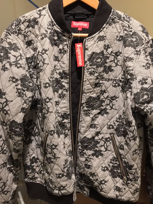 Supreme Quilted Lace Bomber Jacket | Grailed