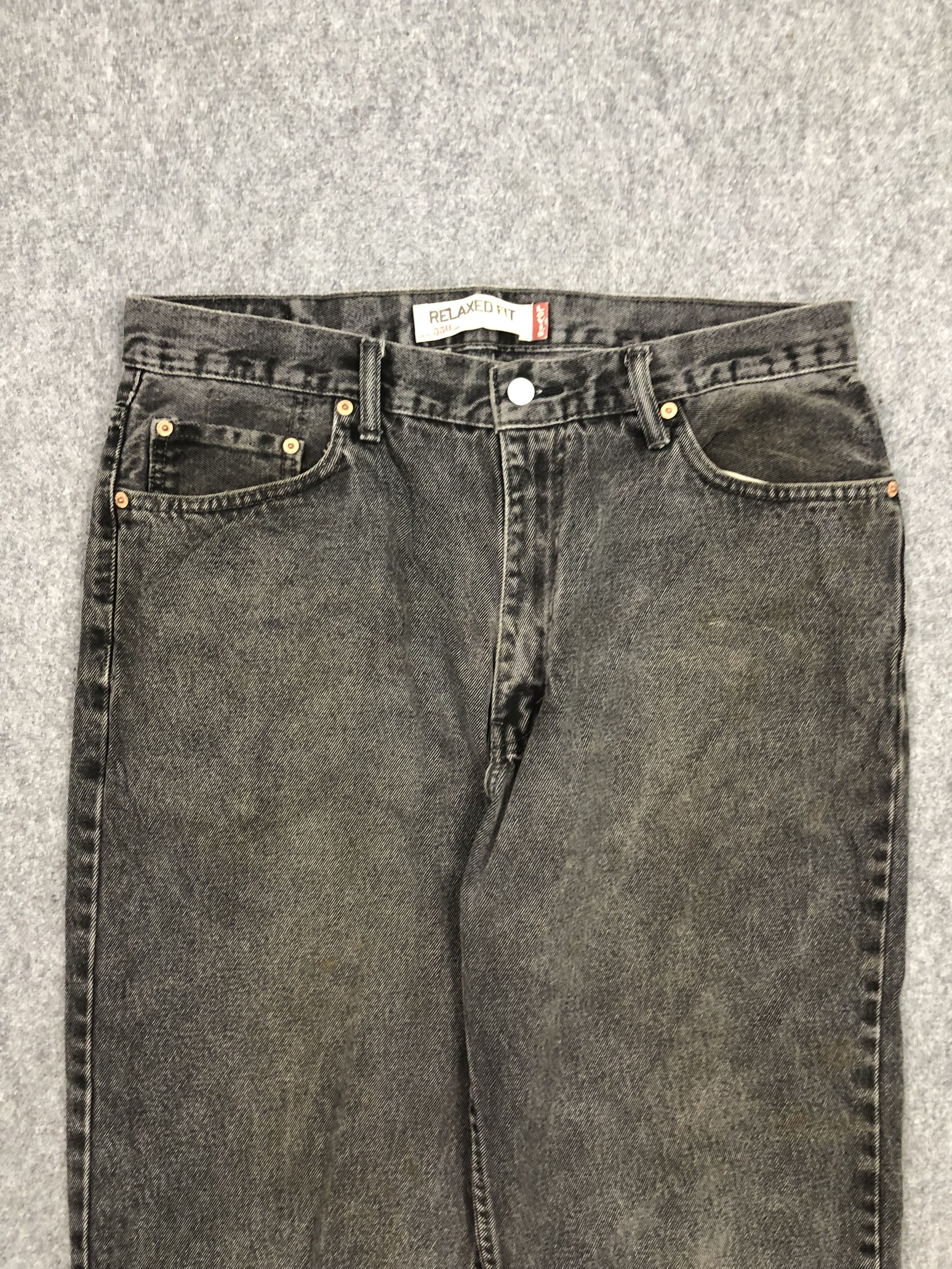 Levi's × Vintage Vintage Levis 550 Relaxed Fit Black Denim DP0267 Size US 36 / EU 52 - 3 Thumbnail