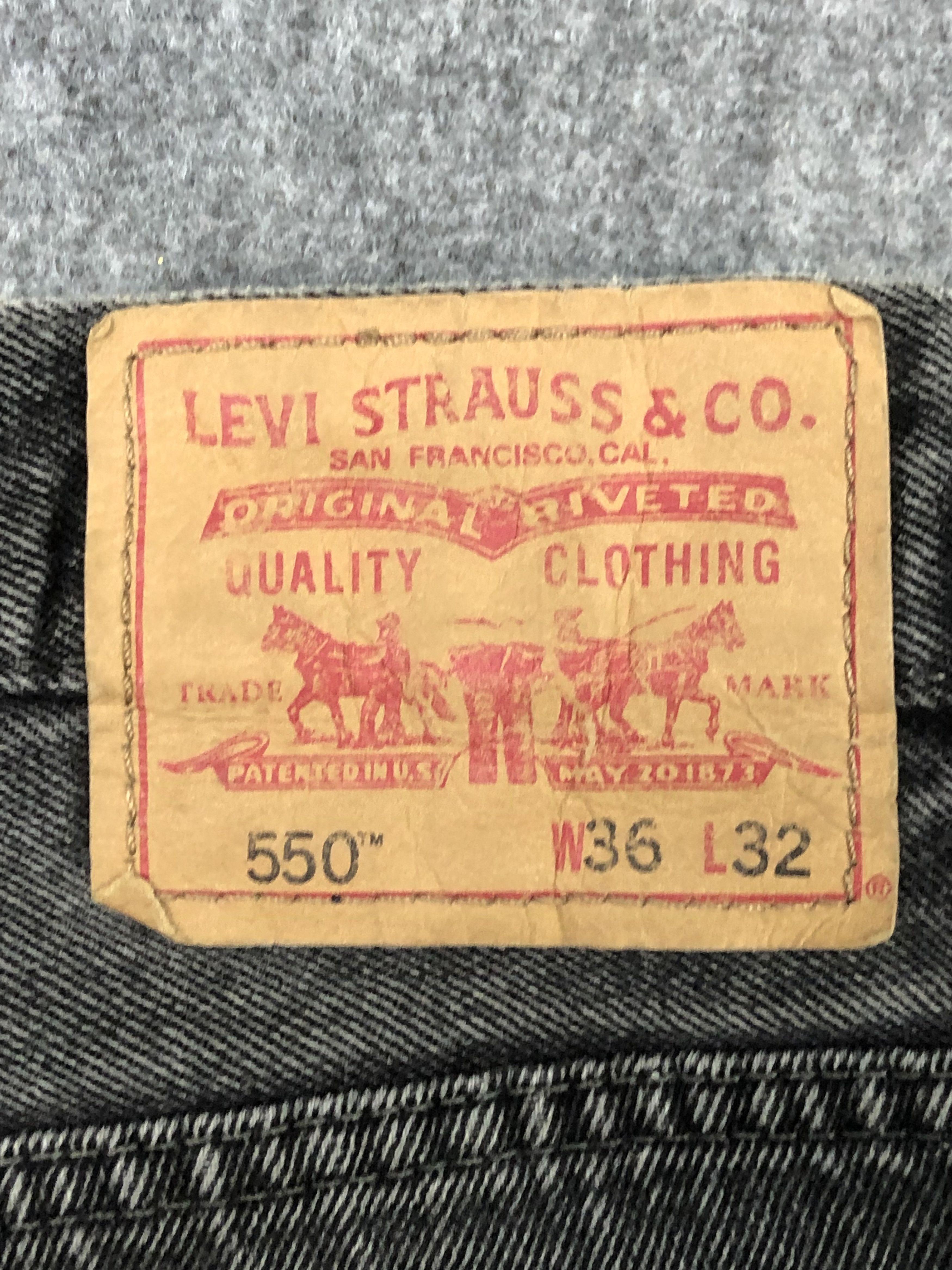 Levi's × Vintage Vintage Levis 550 Relaxed Fit Black Denim DP0267 Size US 36 / EU 52 - 5 Thumbnail