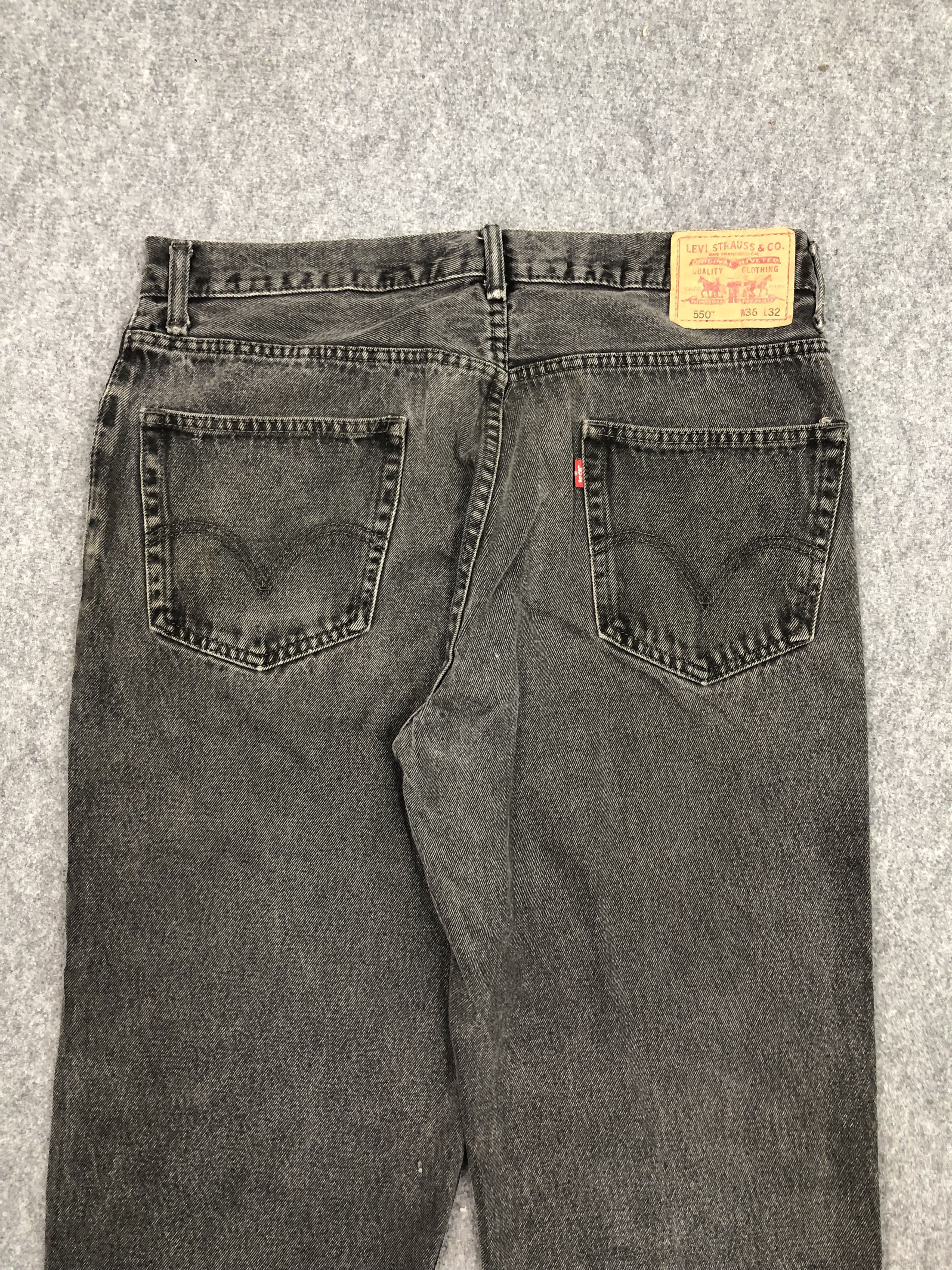 Levi's × Vintage Vintage Levis 550 Relaxed Fit Black Denim DP0267 Size US 36 / EU 52 - 4 Thumbnail
