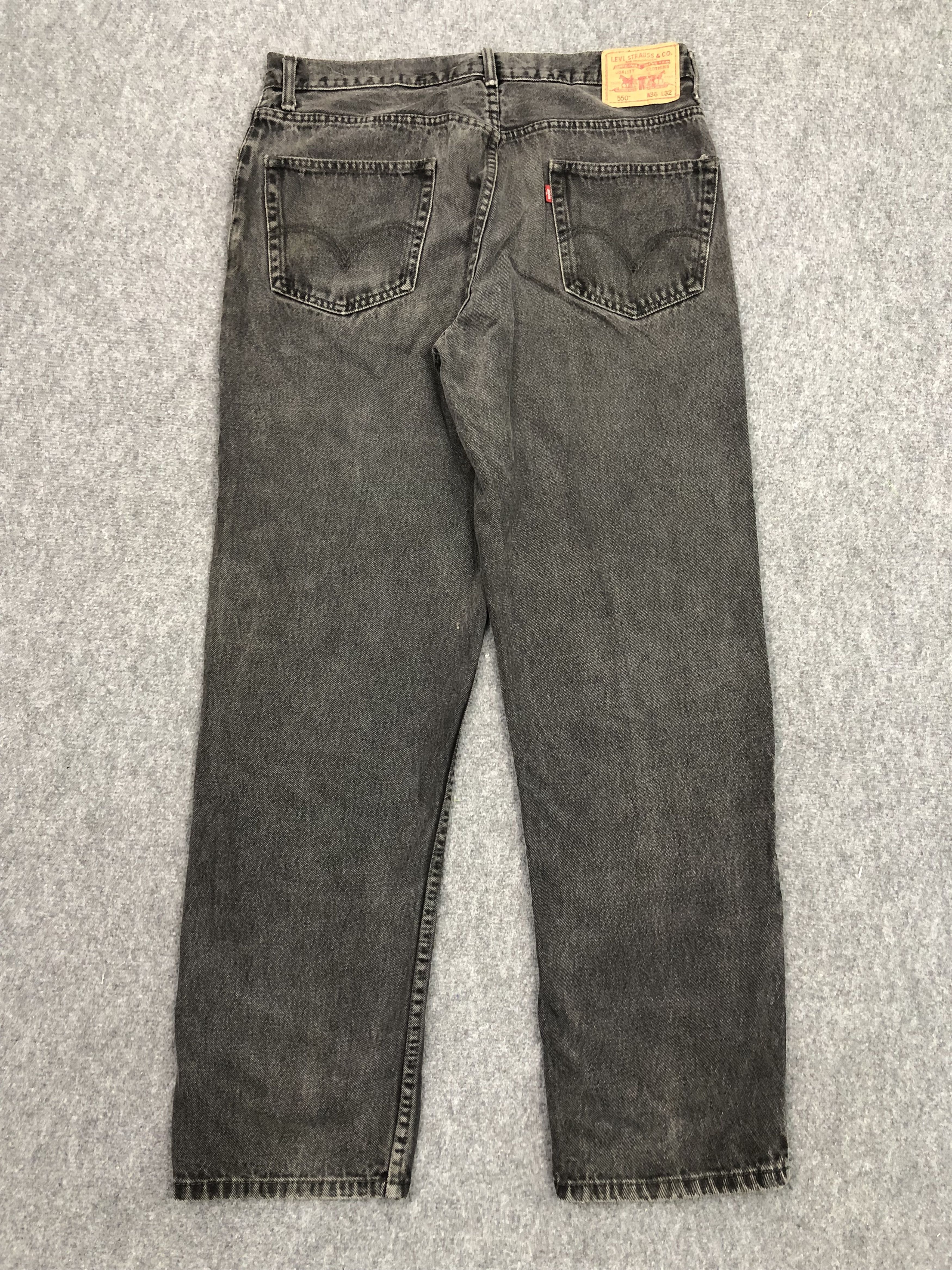 Levi's × Vintage Vintage Levis 550 Relaxed Fit Black Denim DP0267 Size US 36 / EU 52 - 2 Thumbnail