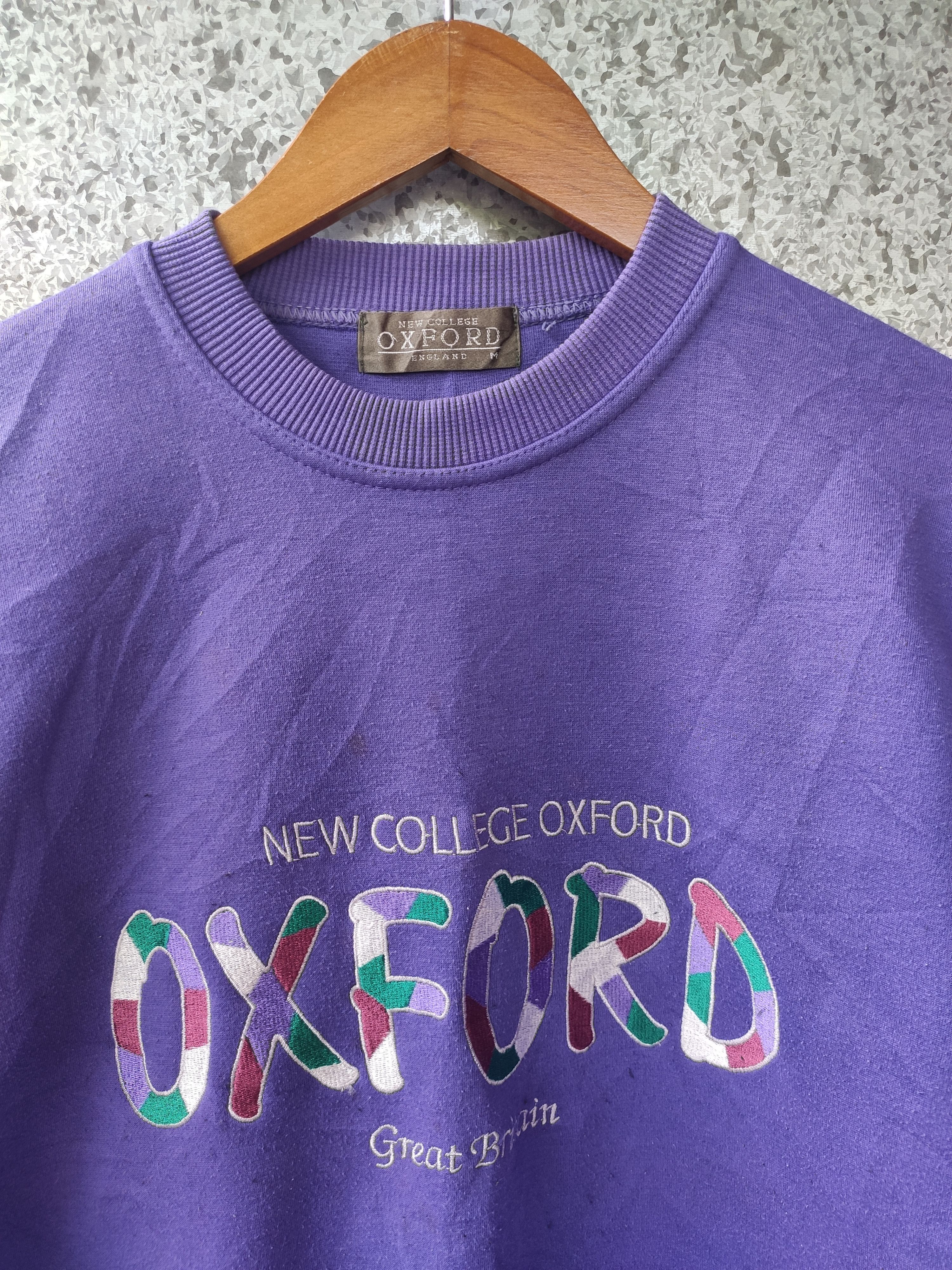 Vintage Vintage 90s Vintage OXFORD sweatshirt spell out embroidery Size US M / EU 48-50 / 2 - 2 Thumbnail